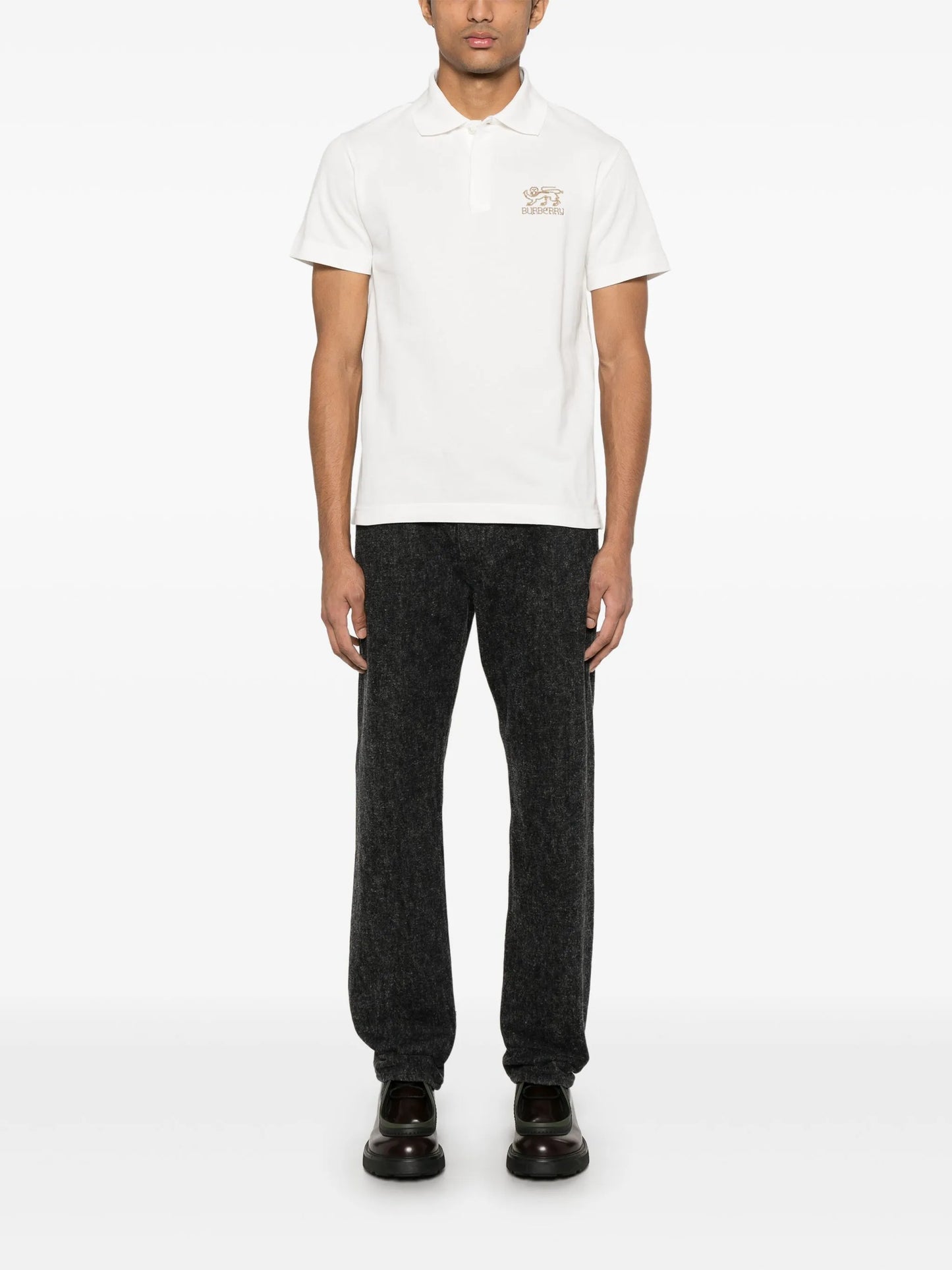 logo-embroidered polo shirt