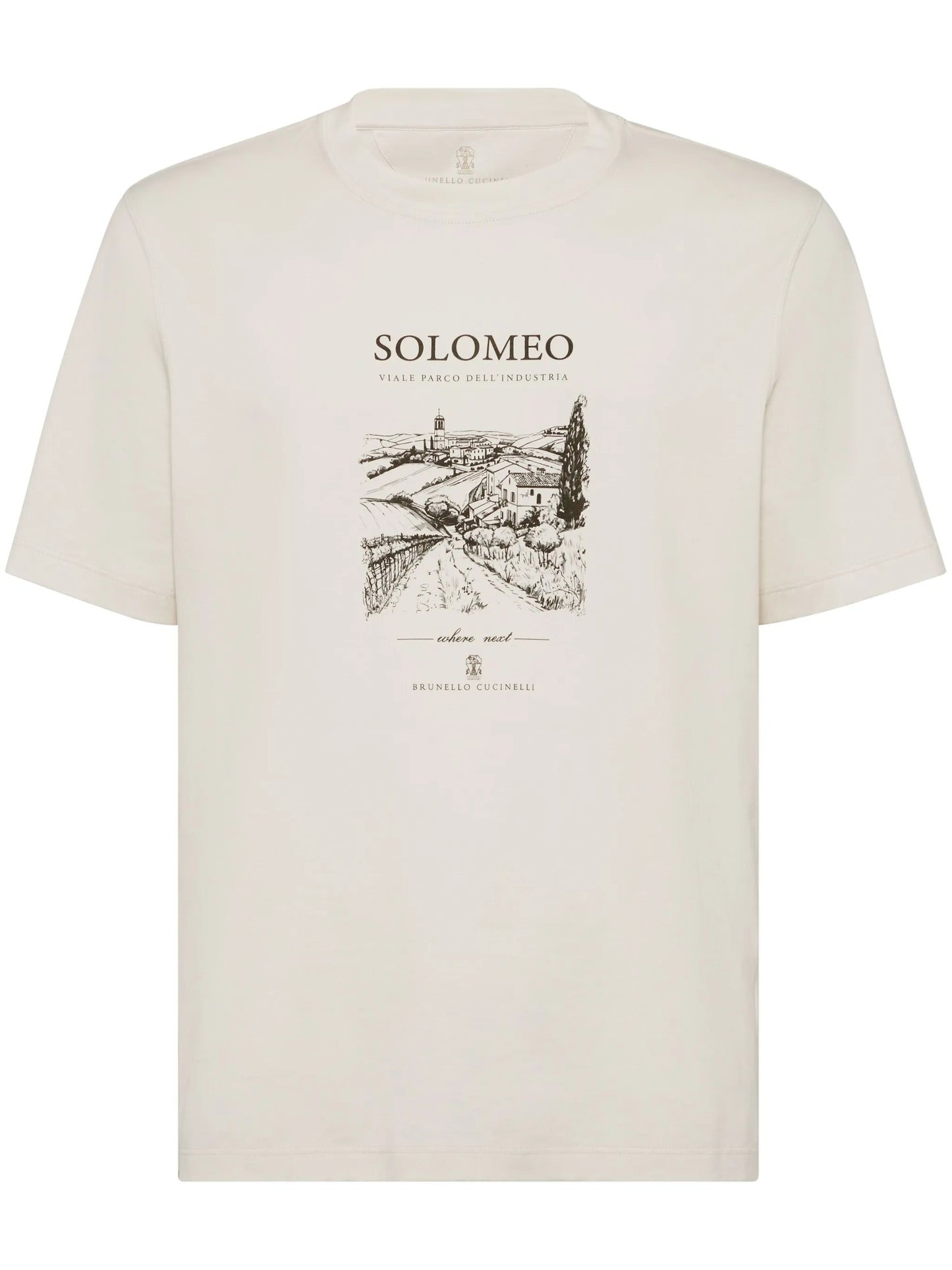 cotton solomeo graphic print t-shirt