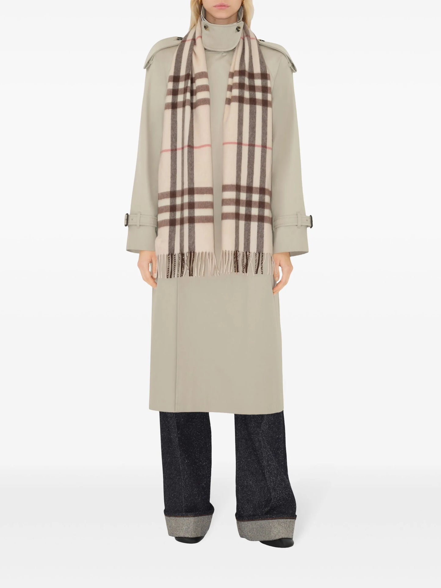 checked cashmere scarf