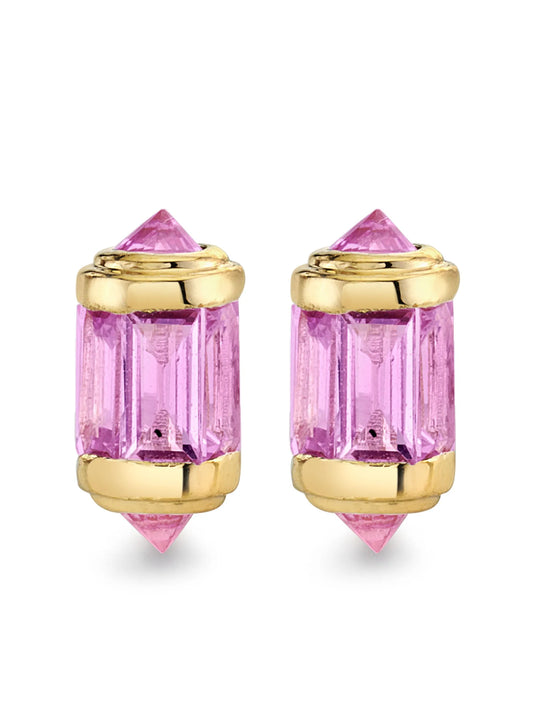 18K yellow gold Ripple sapphire earrings