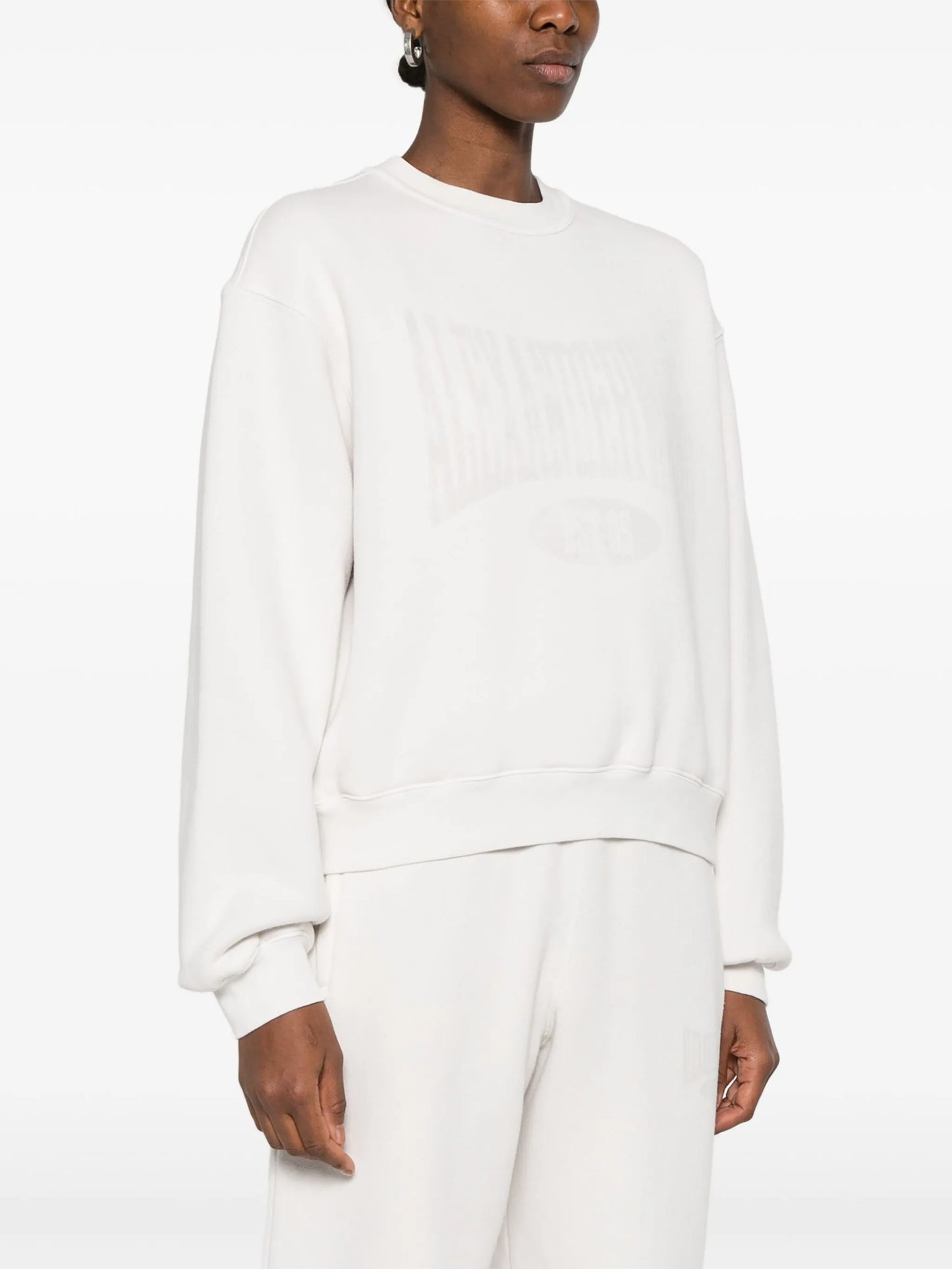 distressed-logo sweatshirt