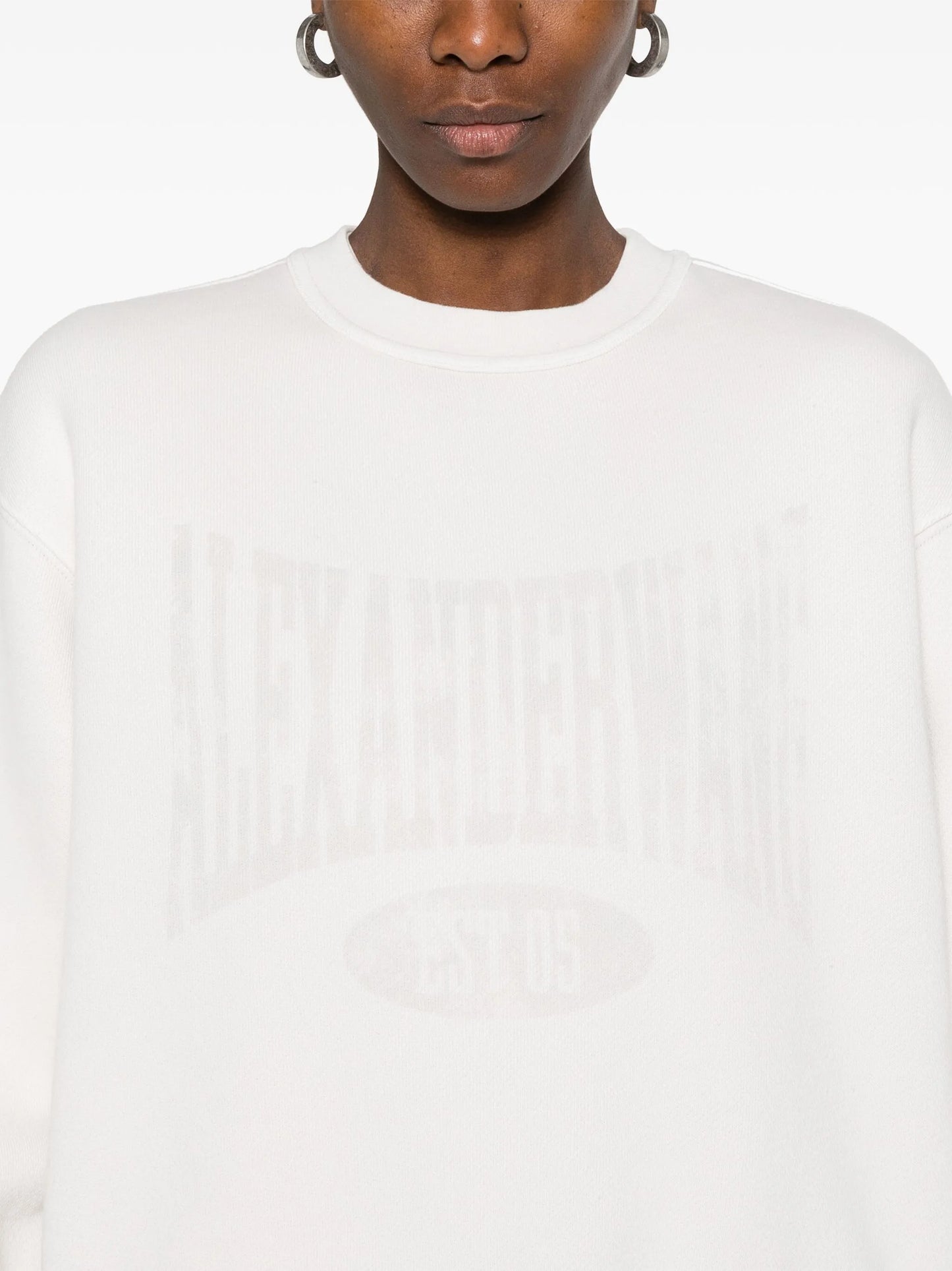 distressed-logo sweatshirt