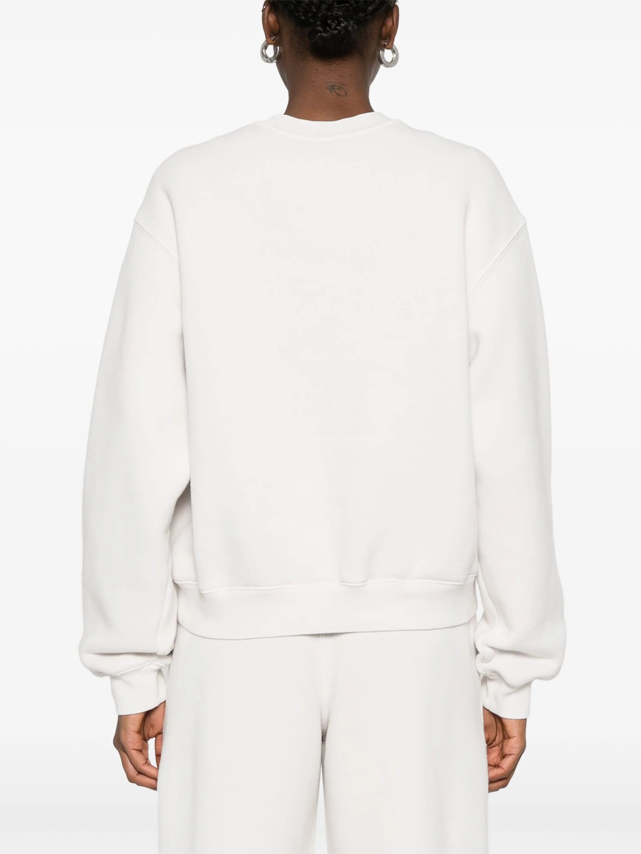 distressed-logo sweatshirt
