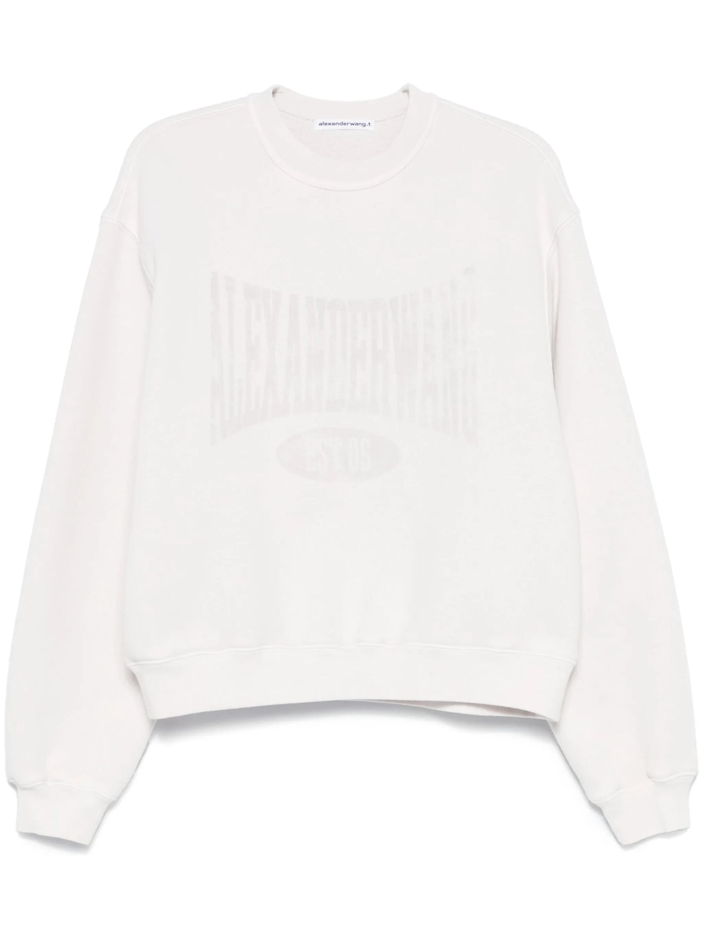 distressed-logo sweatshirt