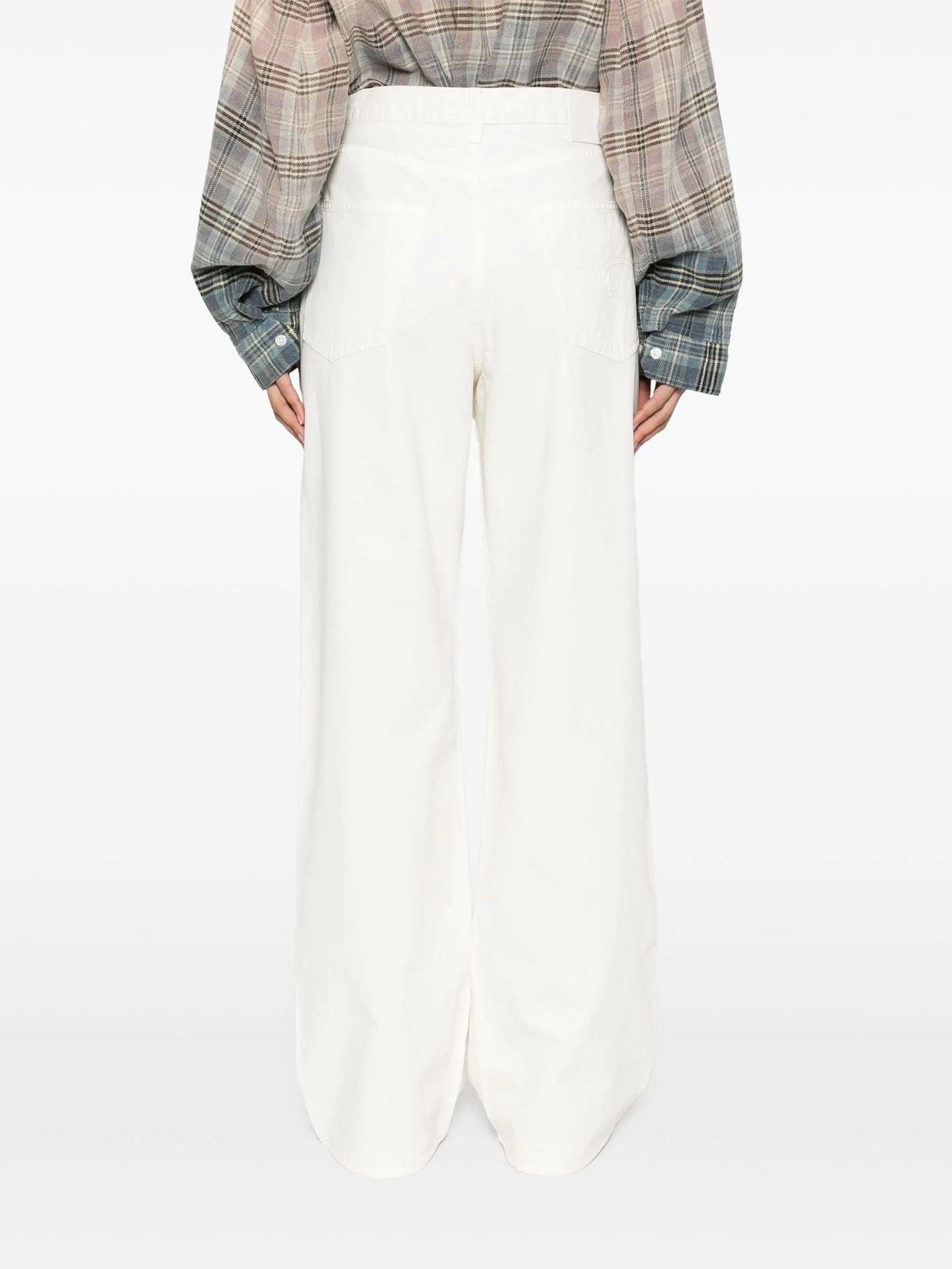 Damon pleated straight-leg jeans