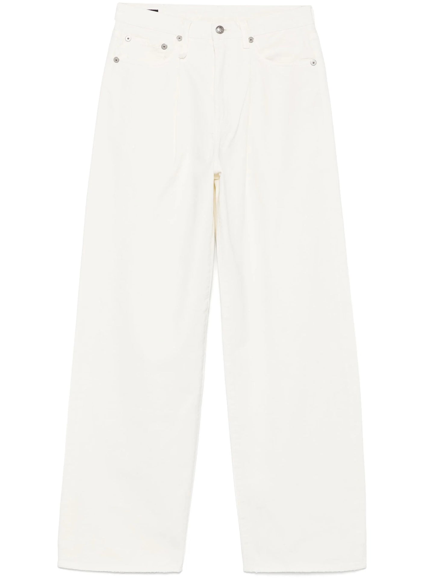 Damon pleated straight-leg jeans