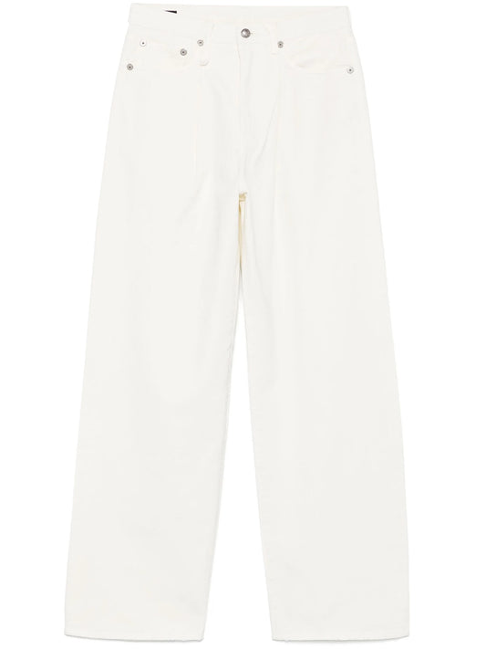 Damon pleated straight-leg jeans