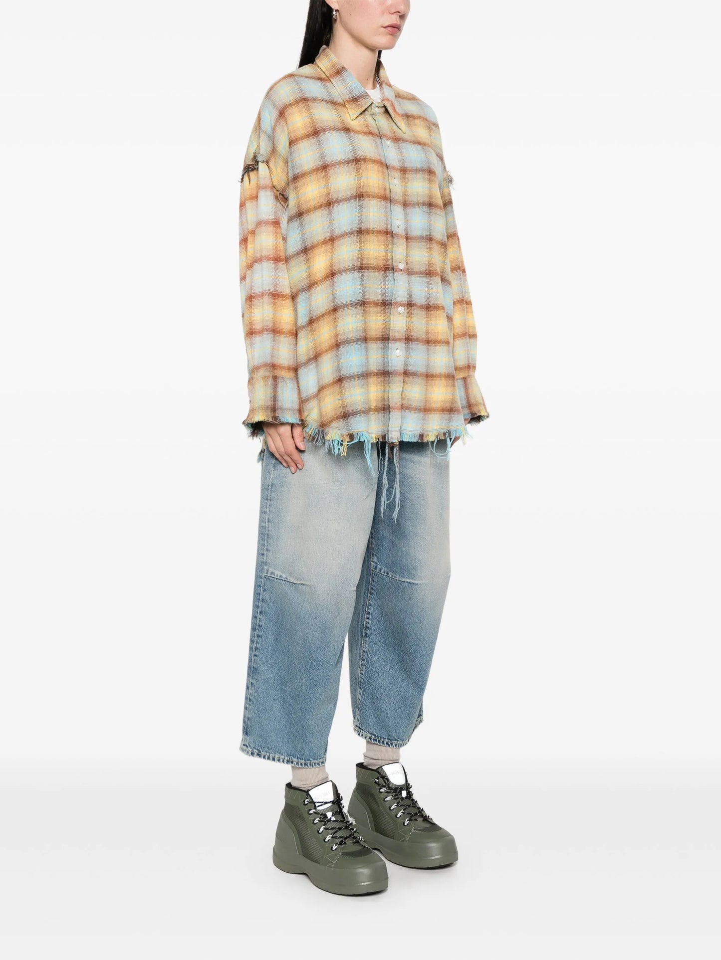shredded-seam shirt