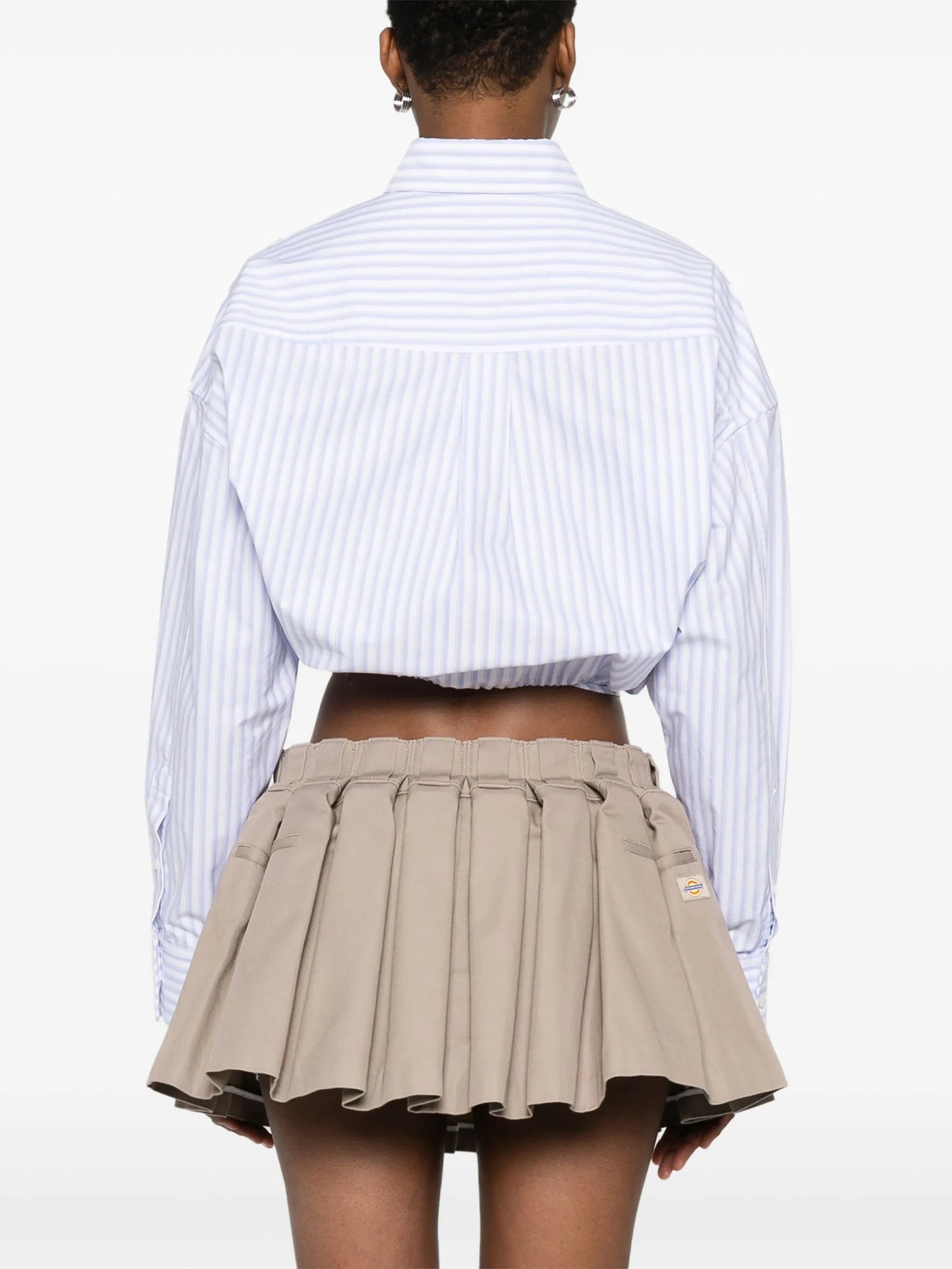 striped cropped shirt