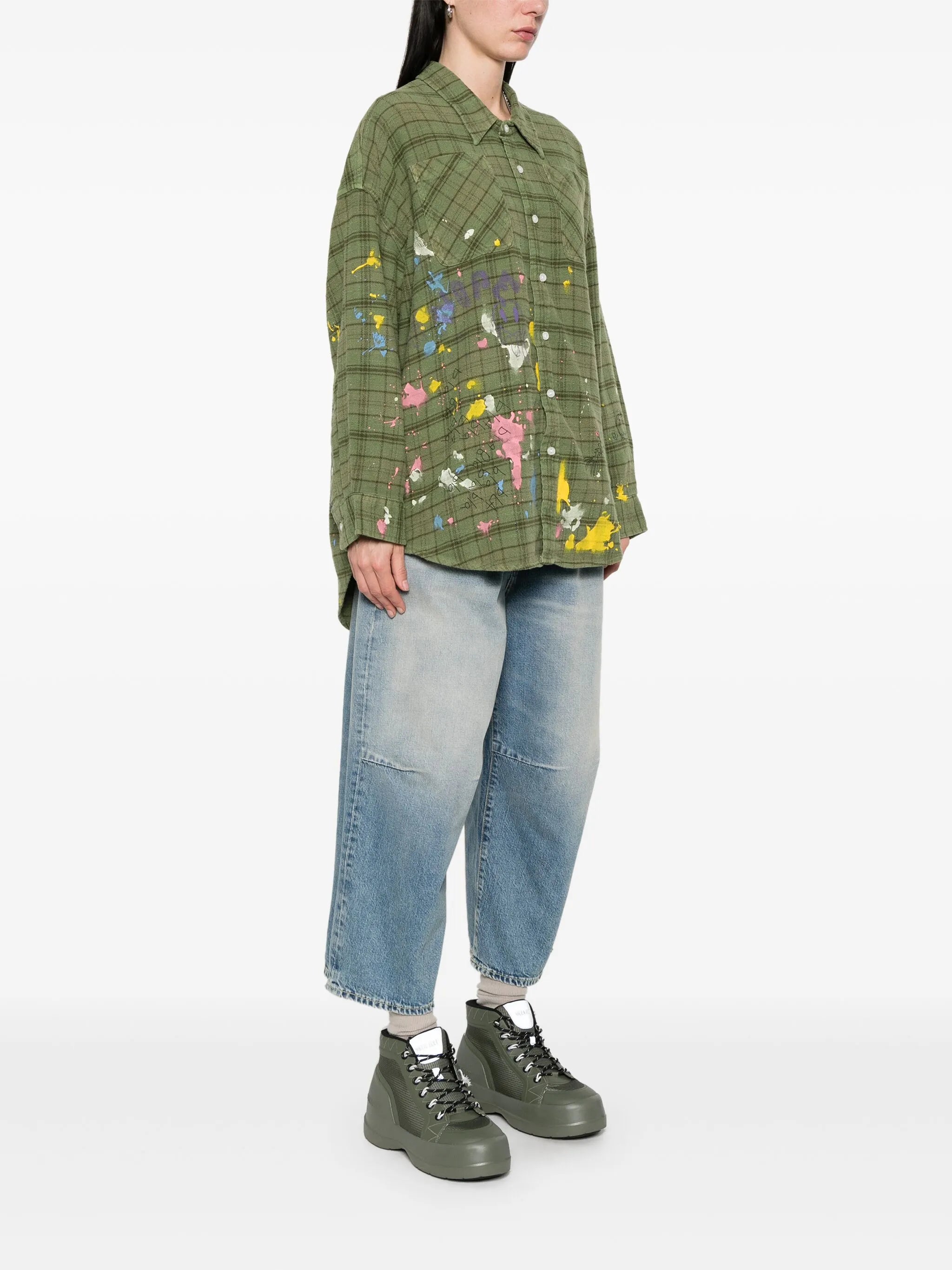 paint-splatter shirt