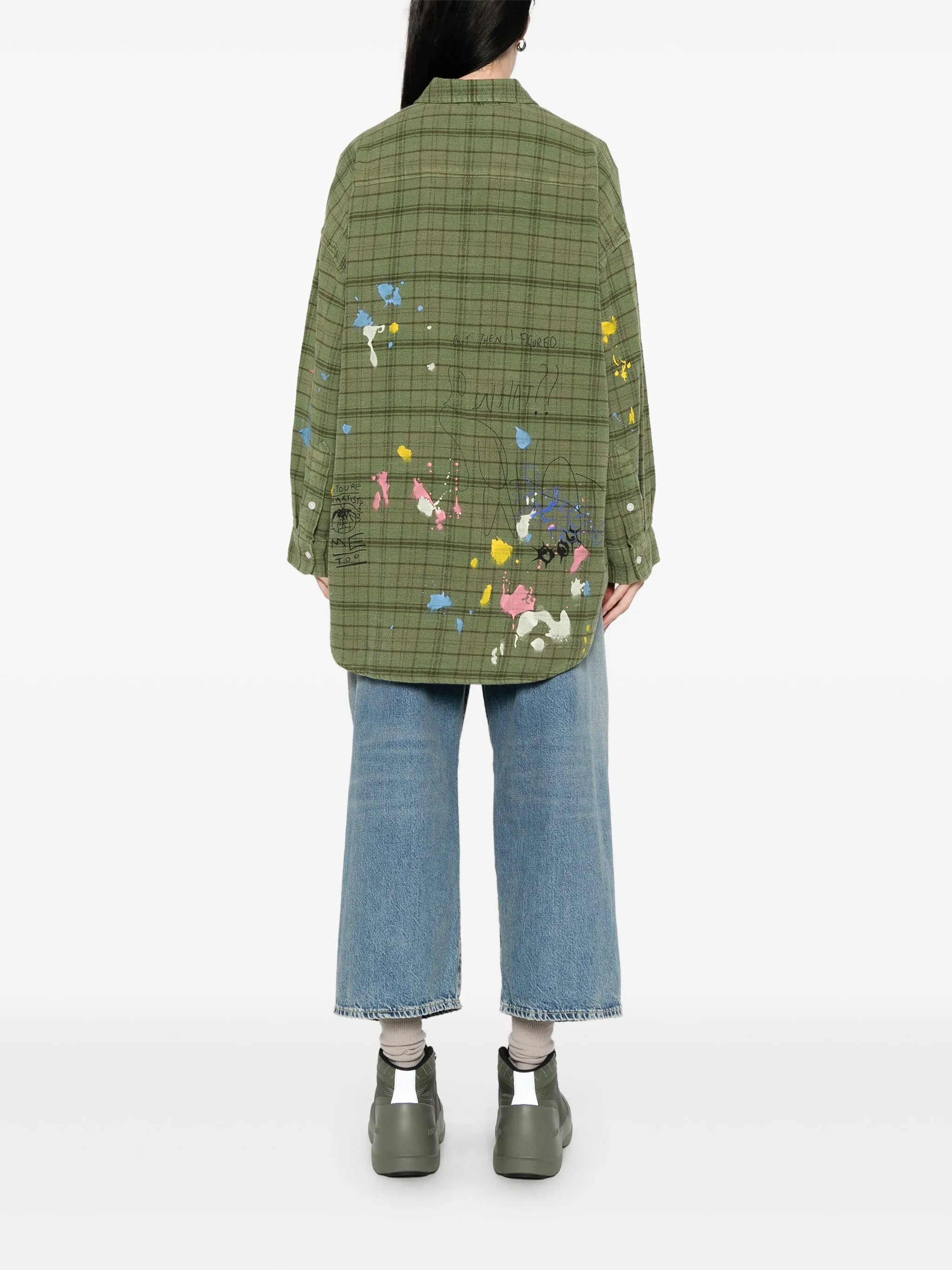 paint-splatter shirt