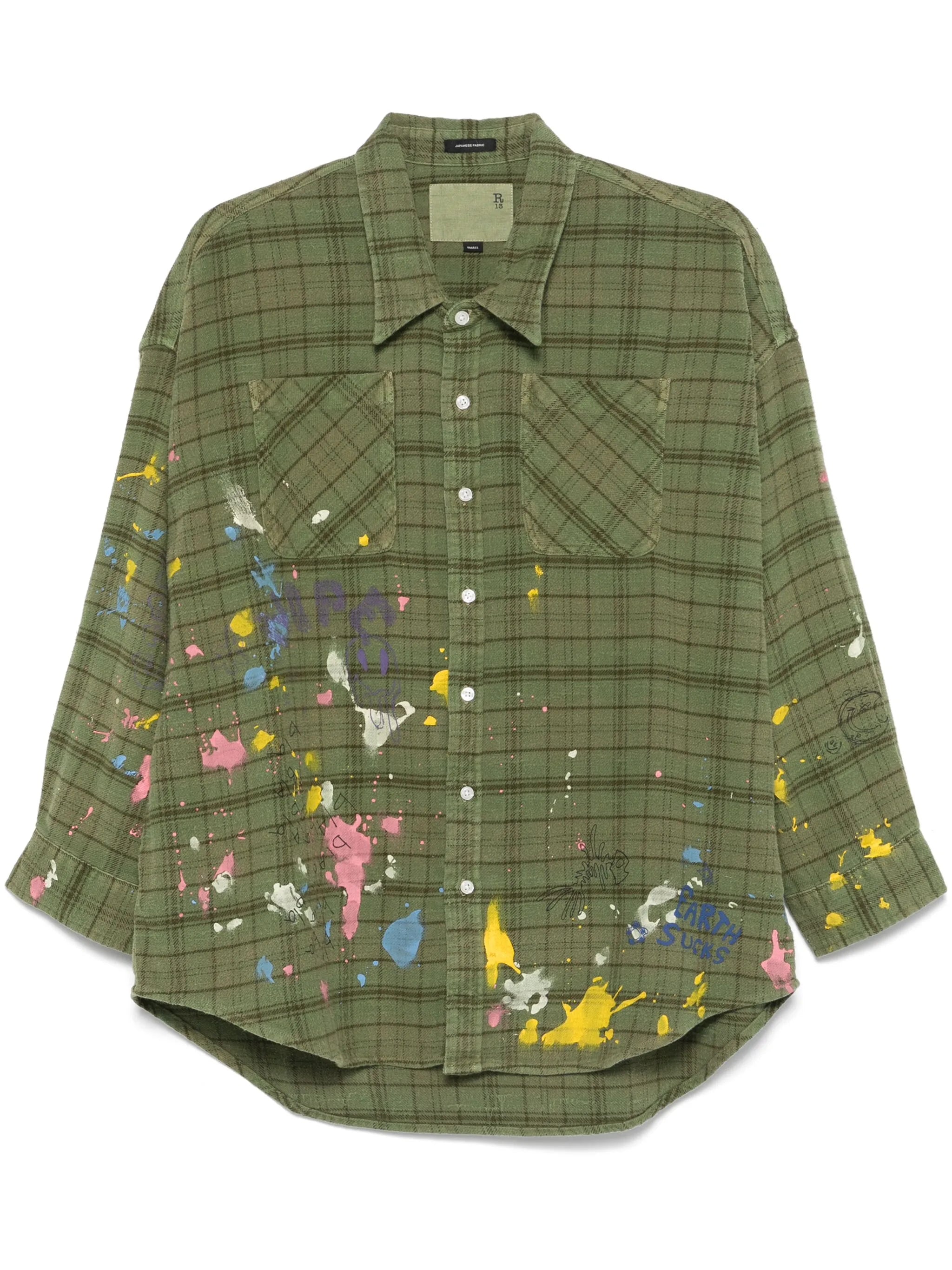 paint-splatter shirt
