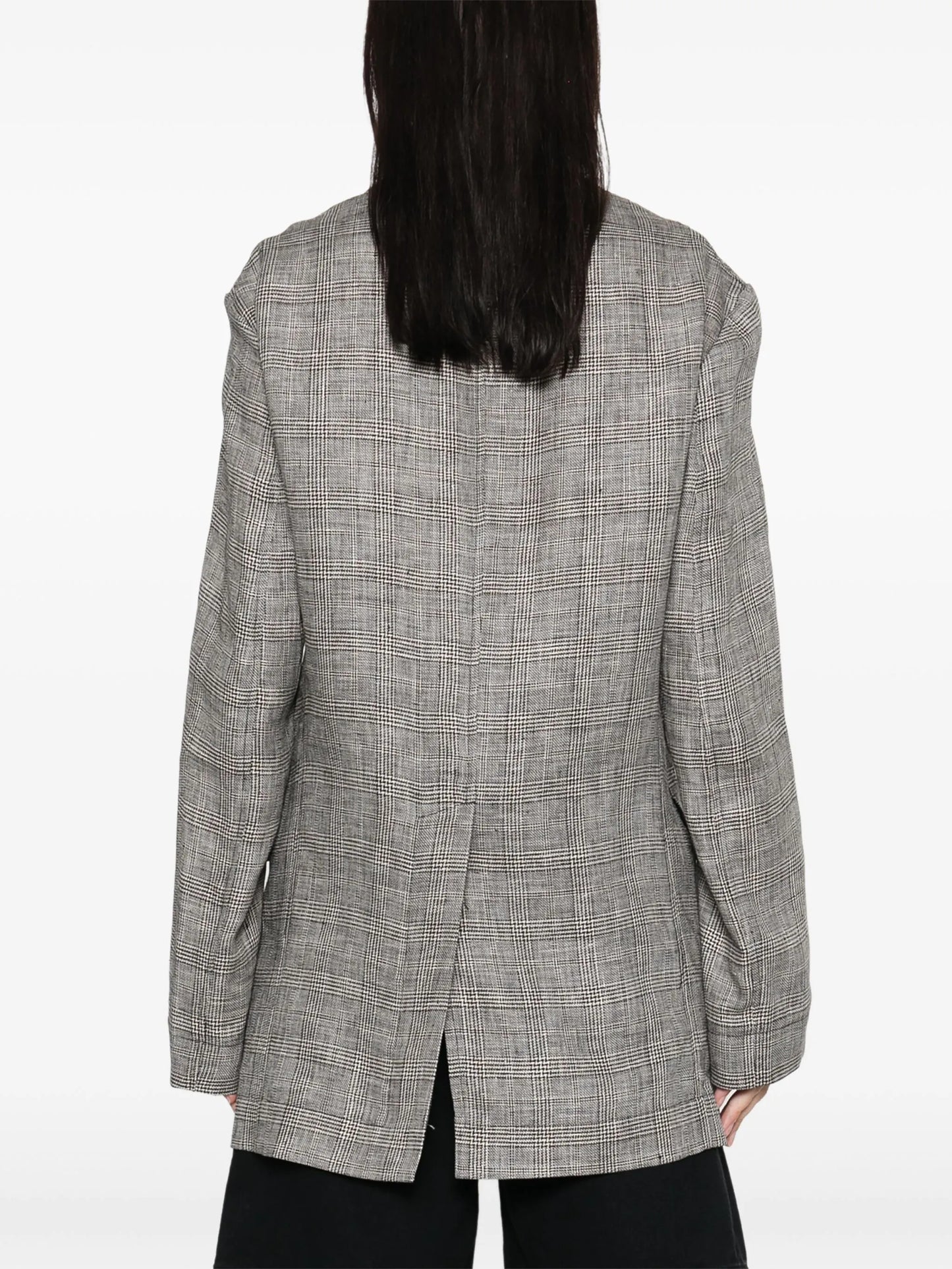 Prince of Wales check-patterned blazer