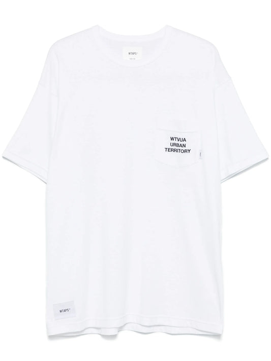 logo-embroidered T-shirt