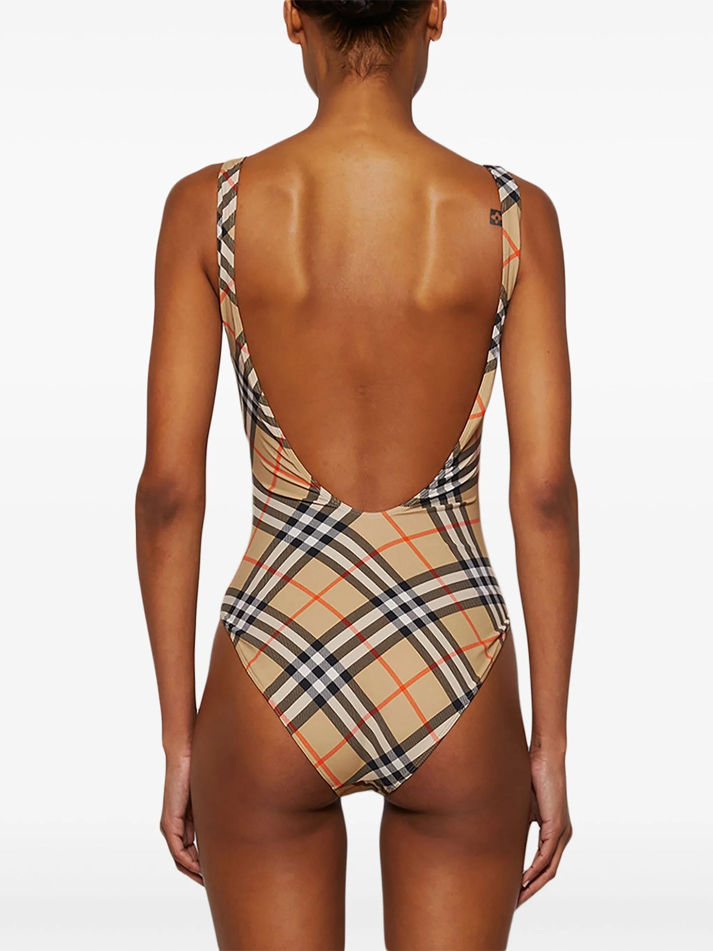 checked swimsuit