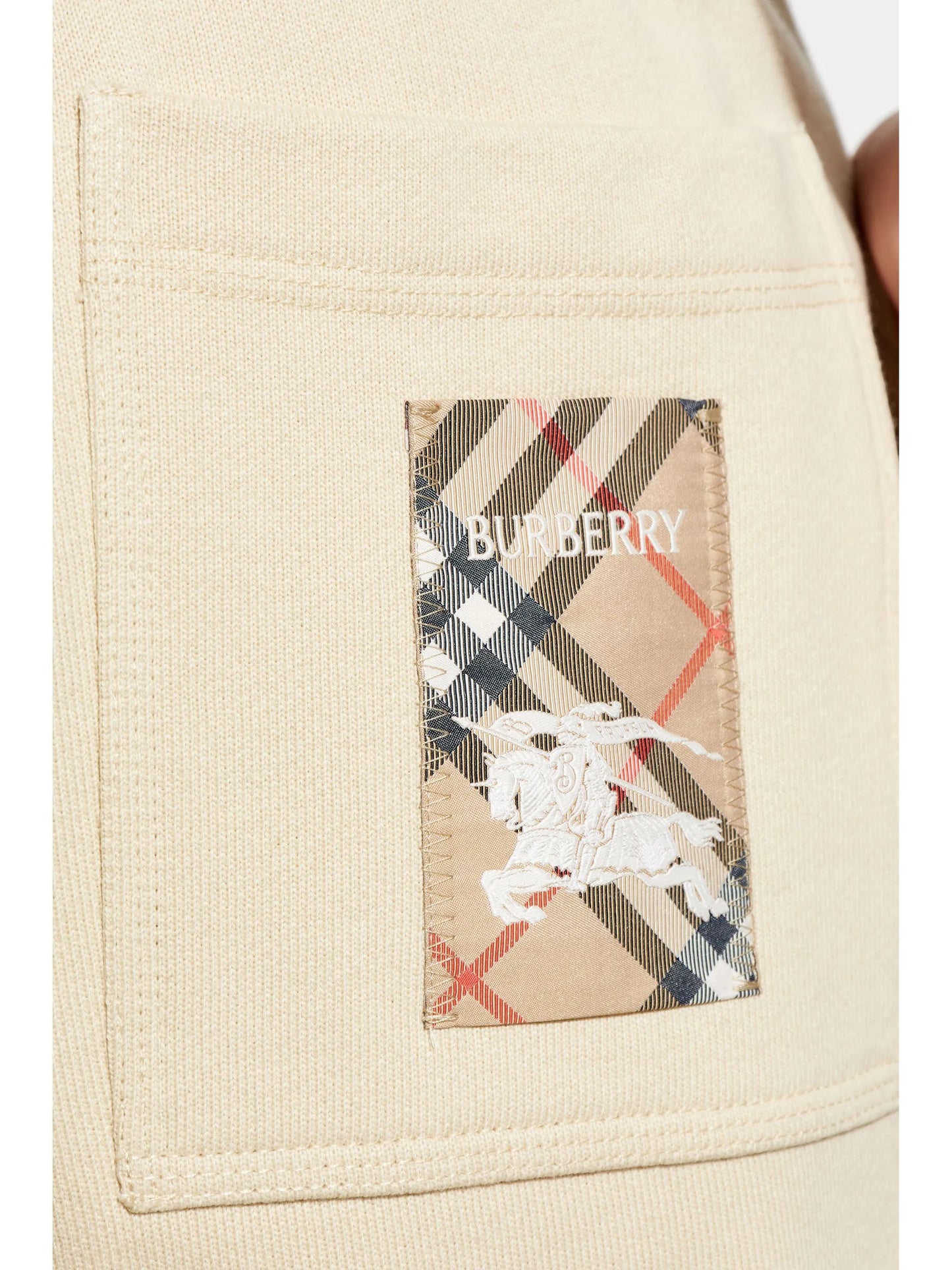 Check Label cotton track pants