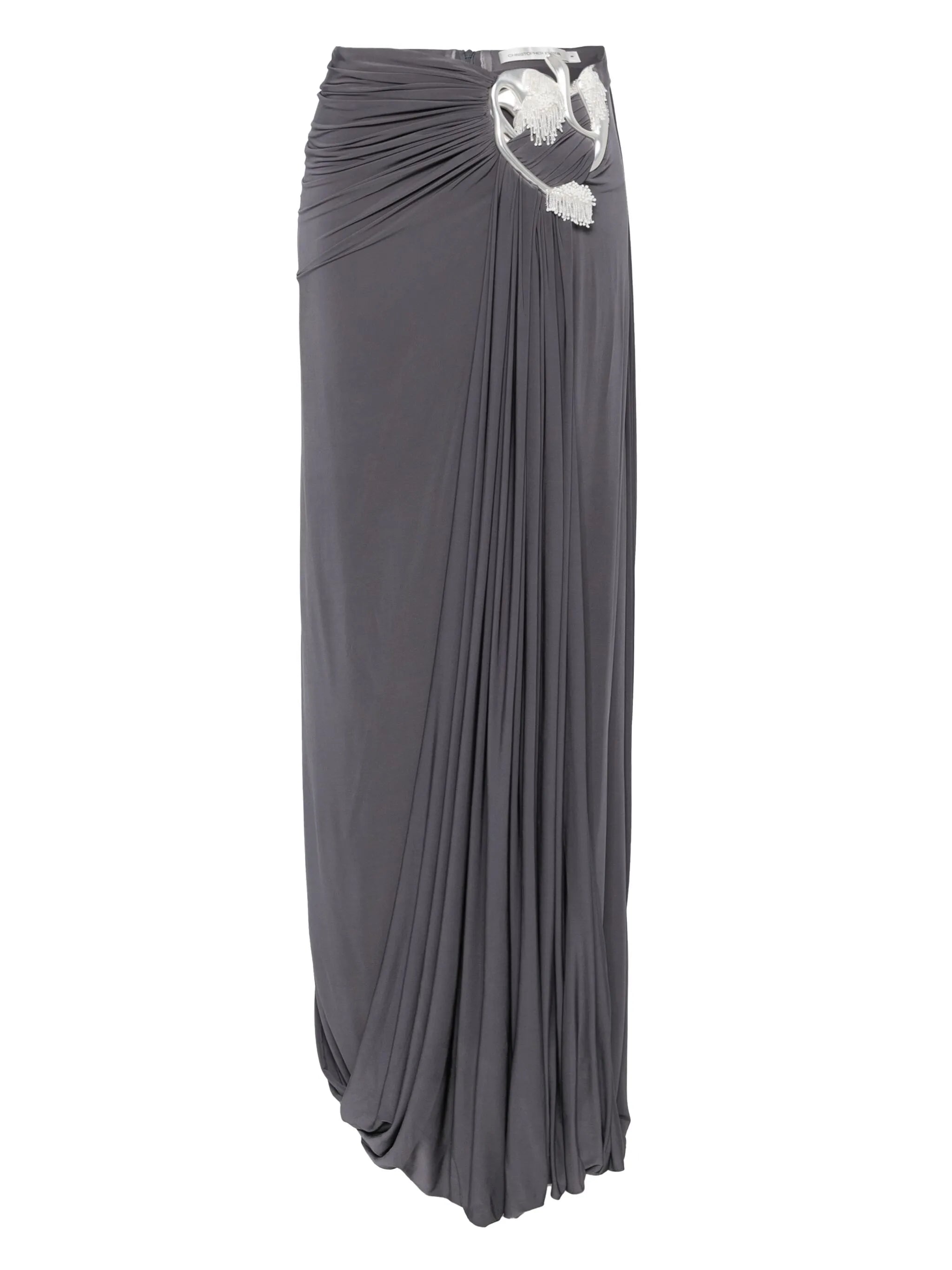 Sculptured Loop Drape maxi skirt