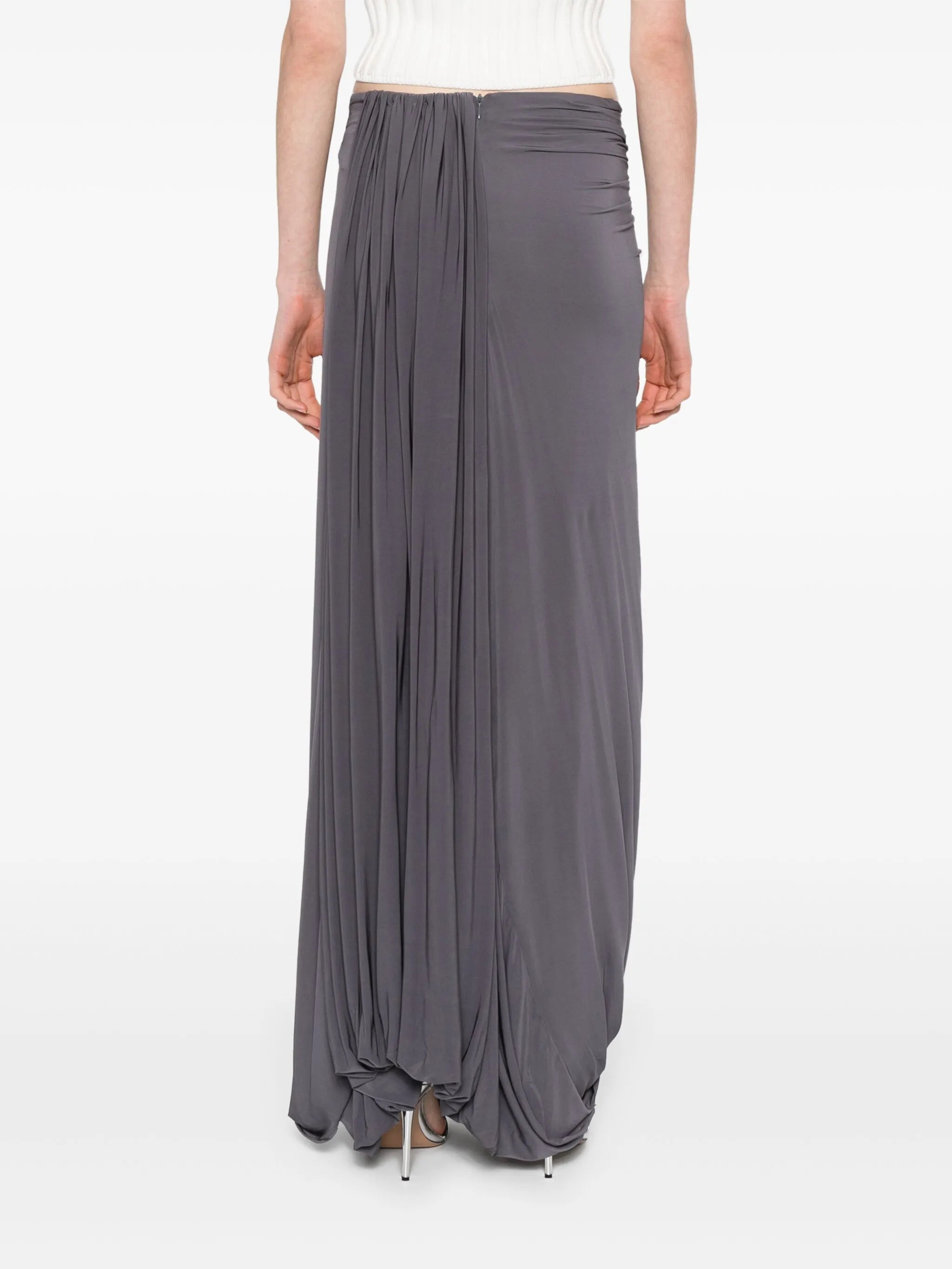 Sculptured Loop Drape maxi skirt