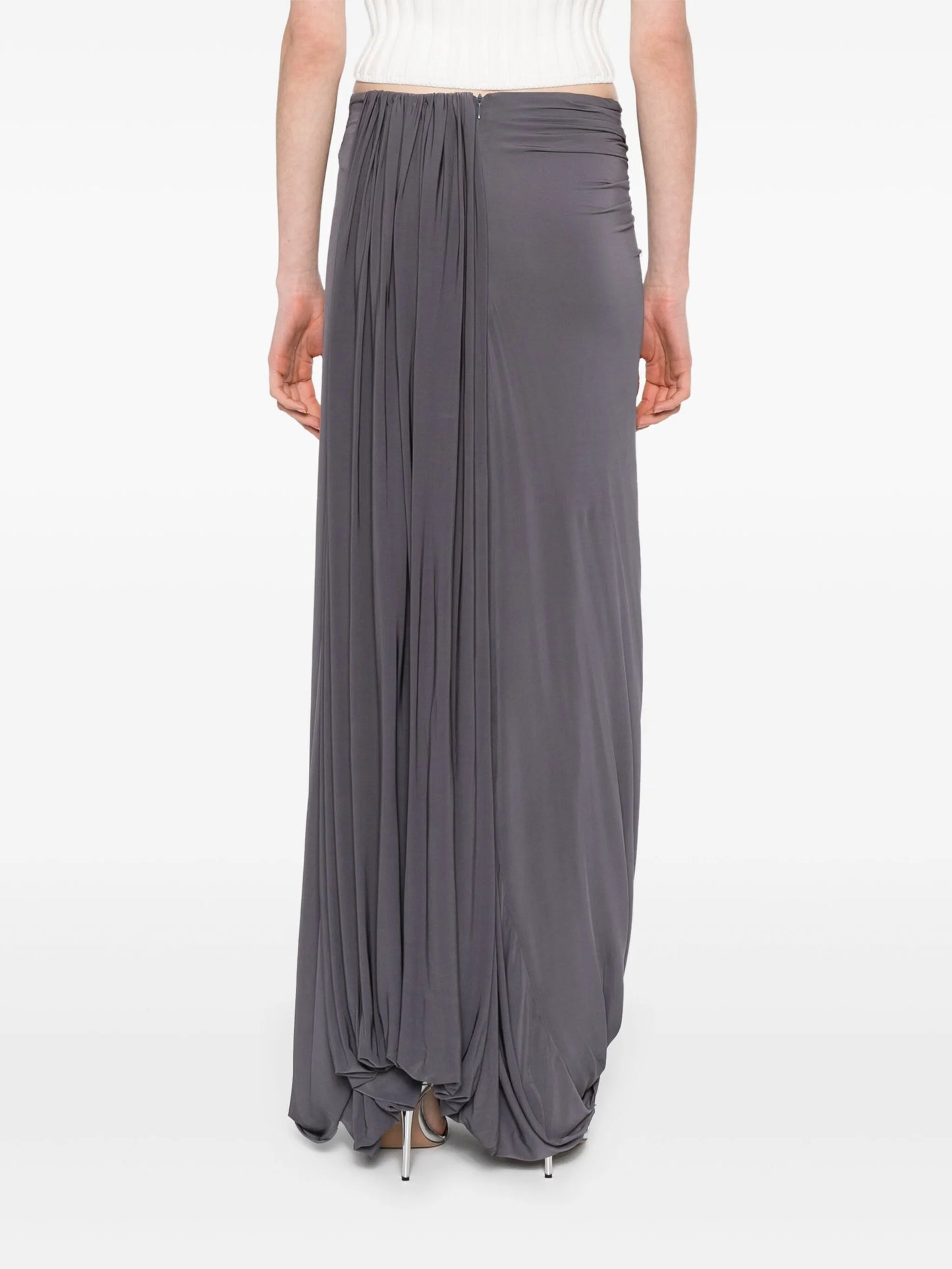 Sculptured Loop Drape maxi skirt