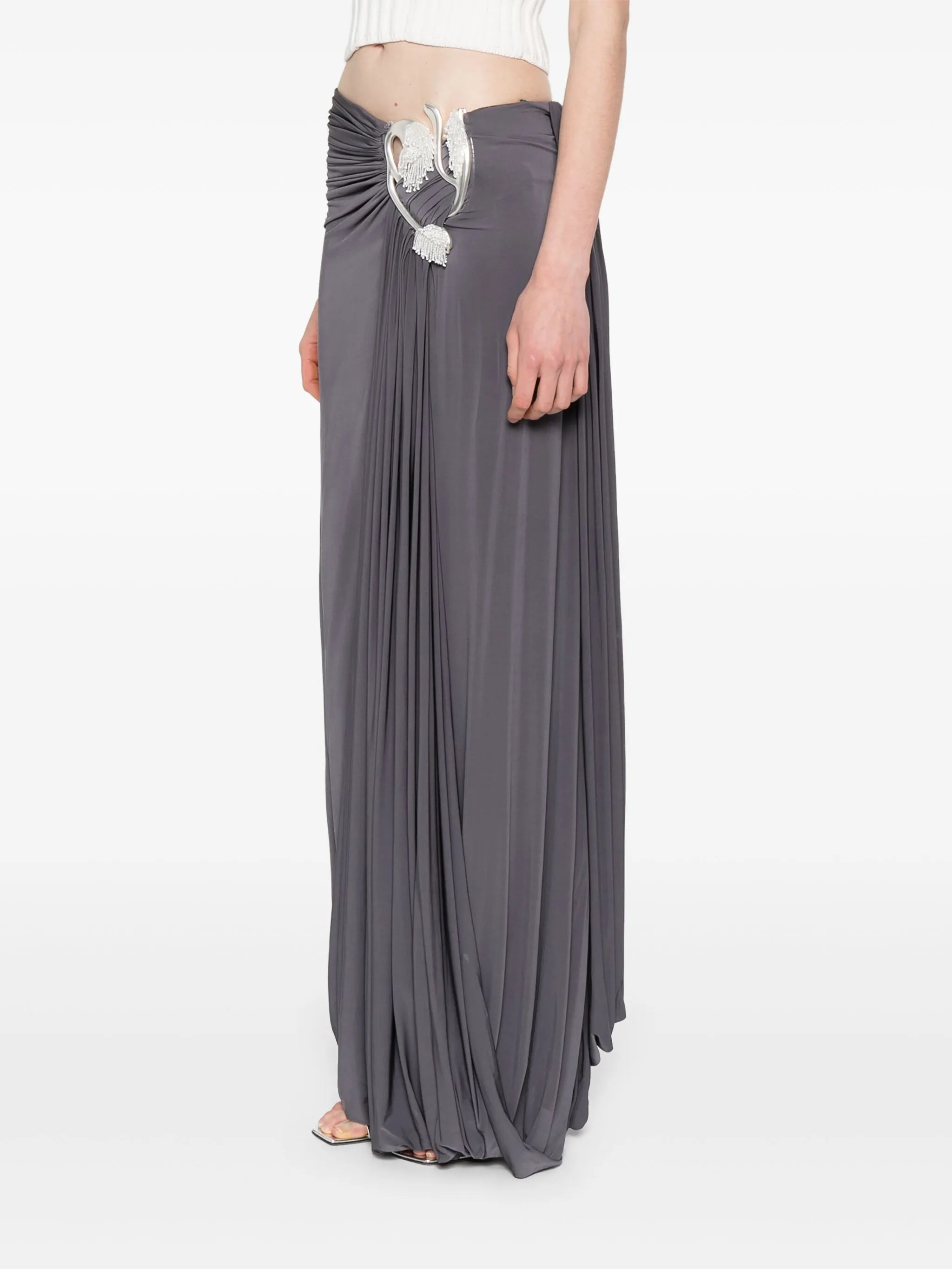 Sculptured Loop Drape maxi skirt