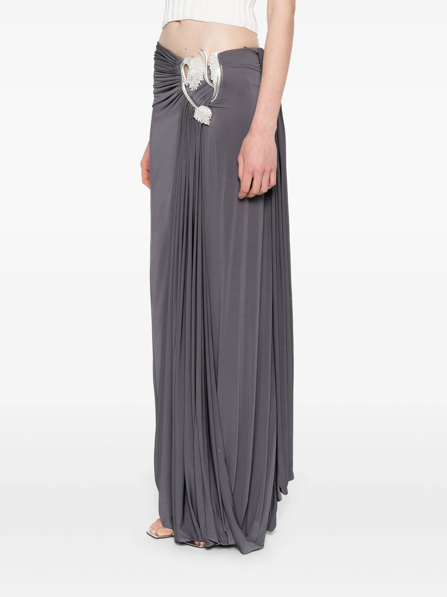 Sculptured Loop Drape maxi skirt