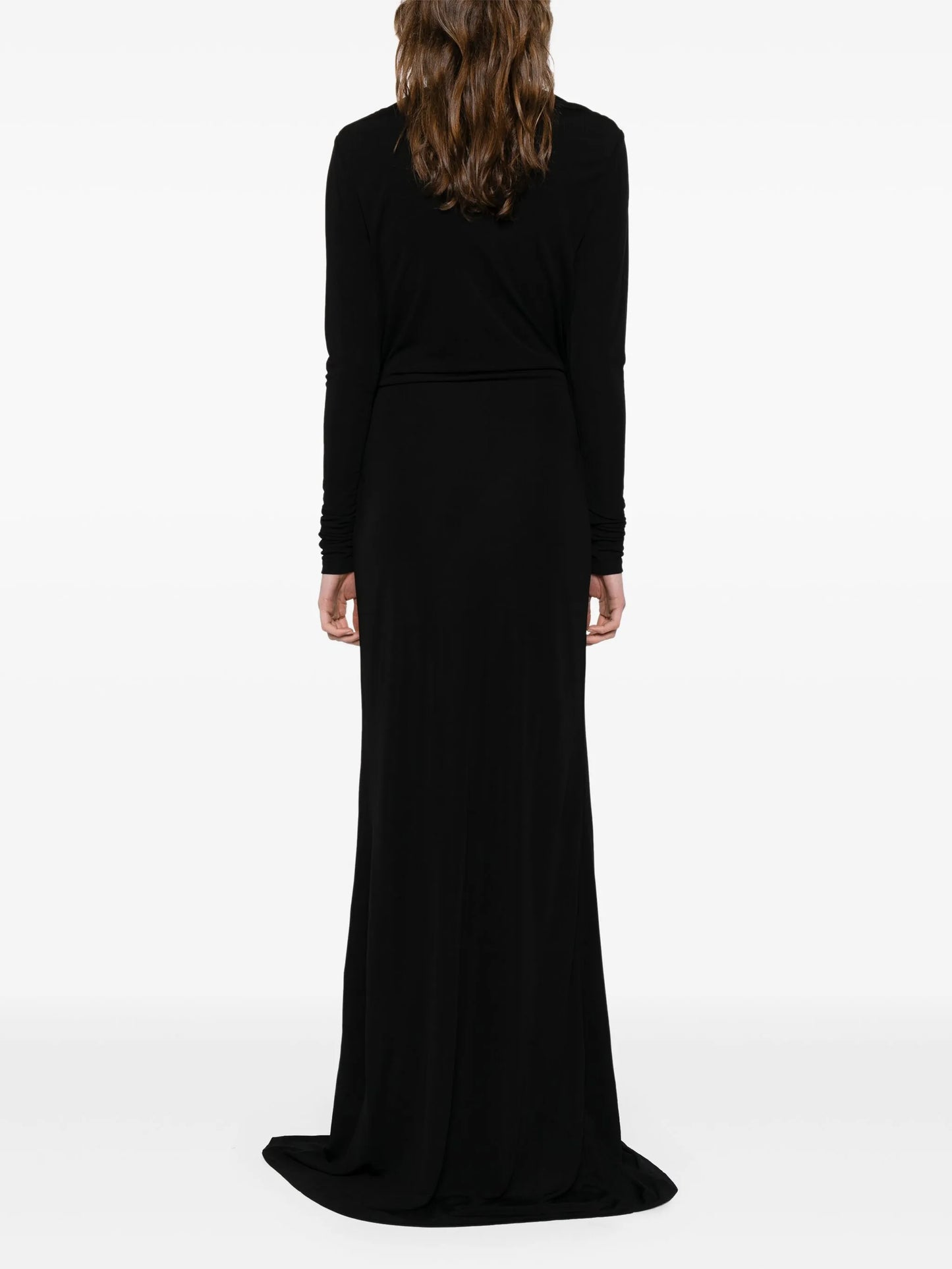 draped jersey maxi dress