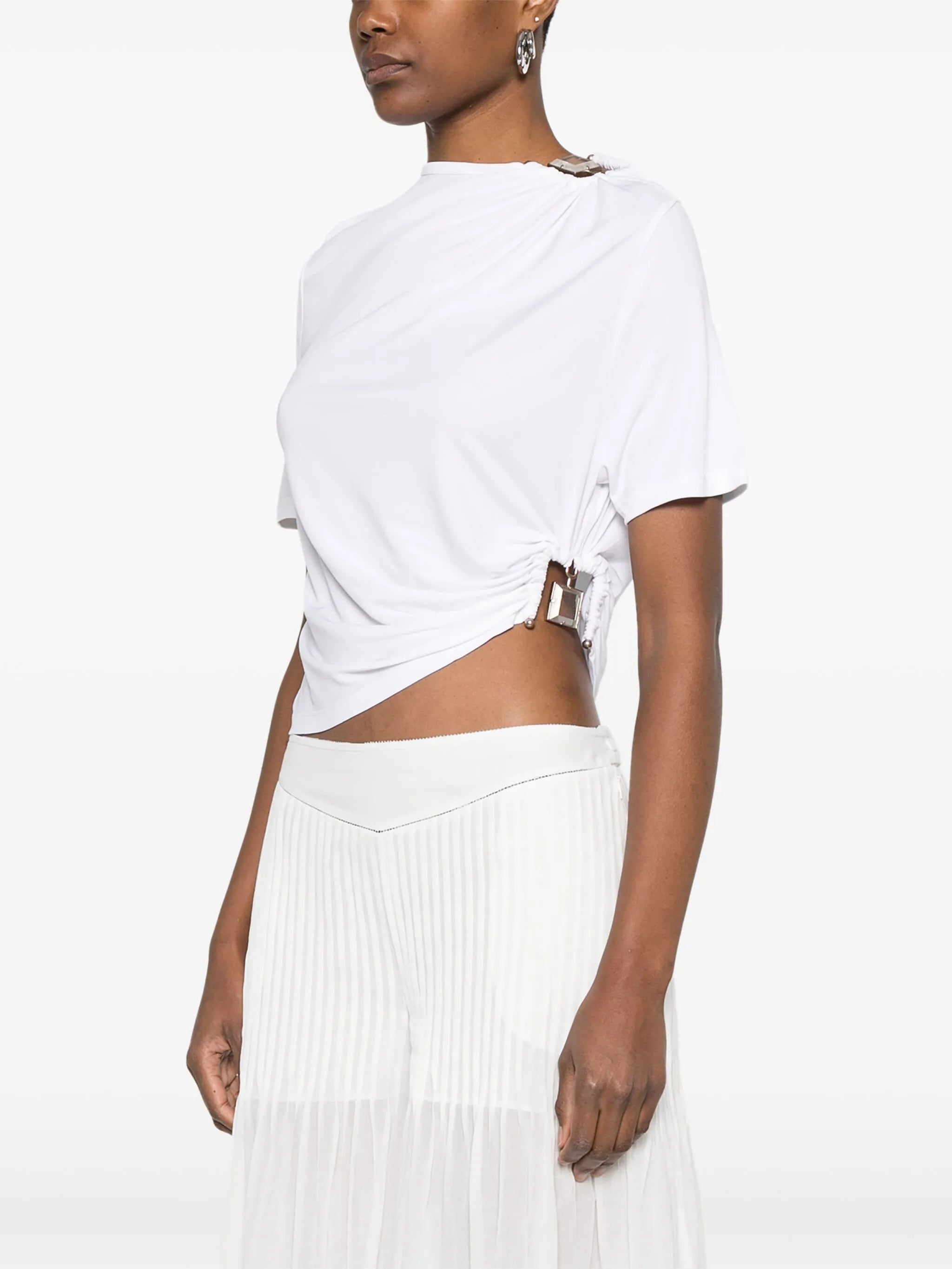 quartz-embellishment crop top