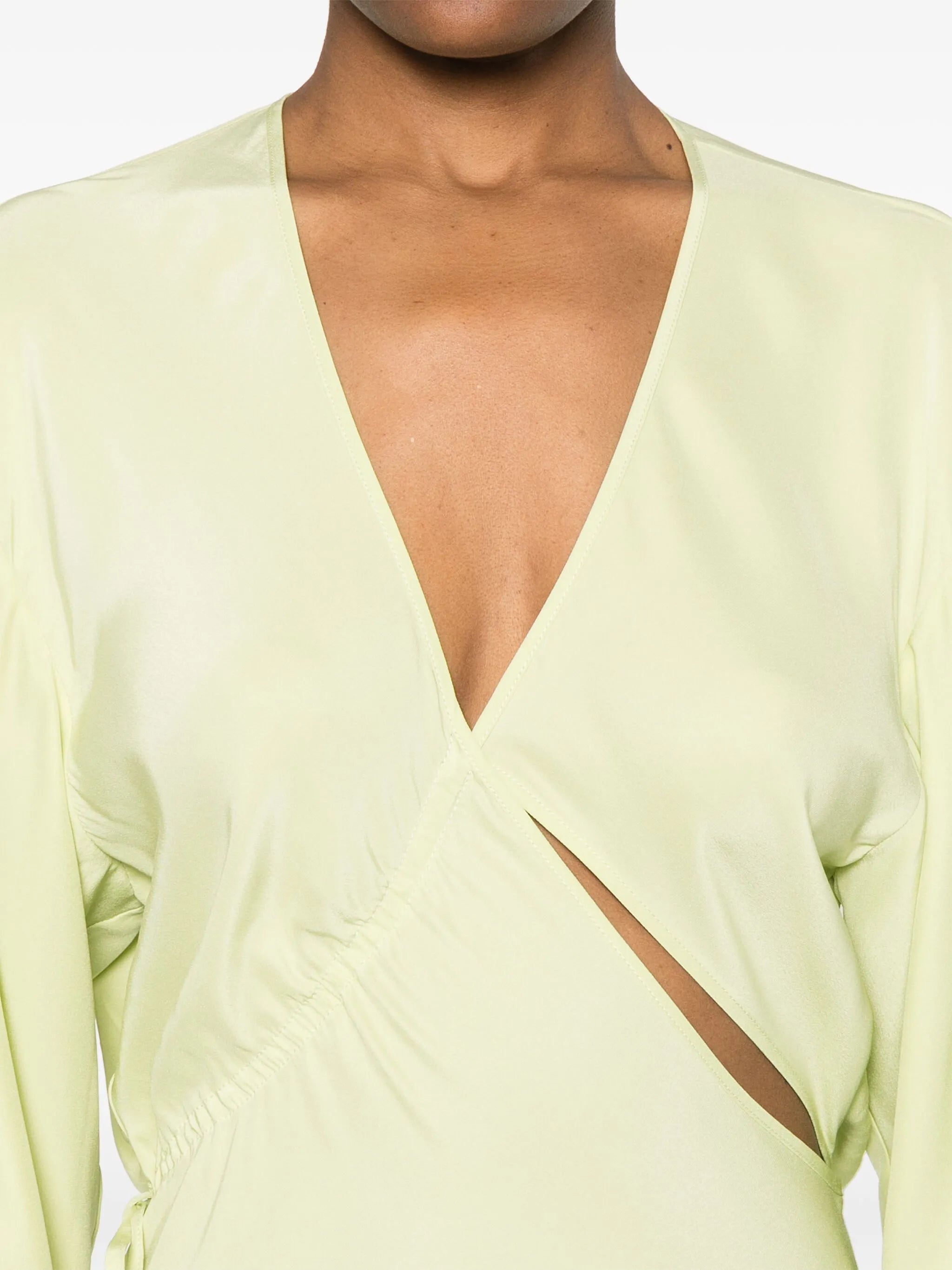 cross-cut silk maxi dress