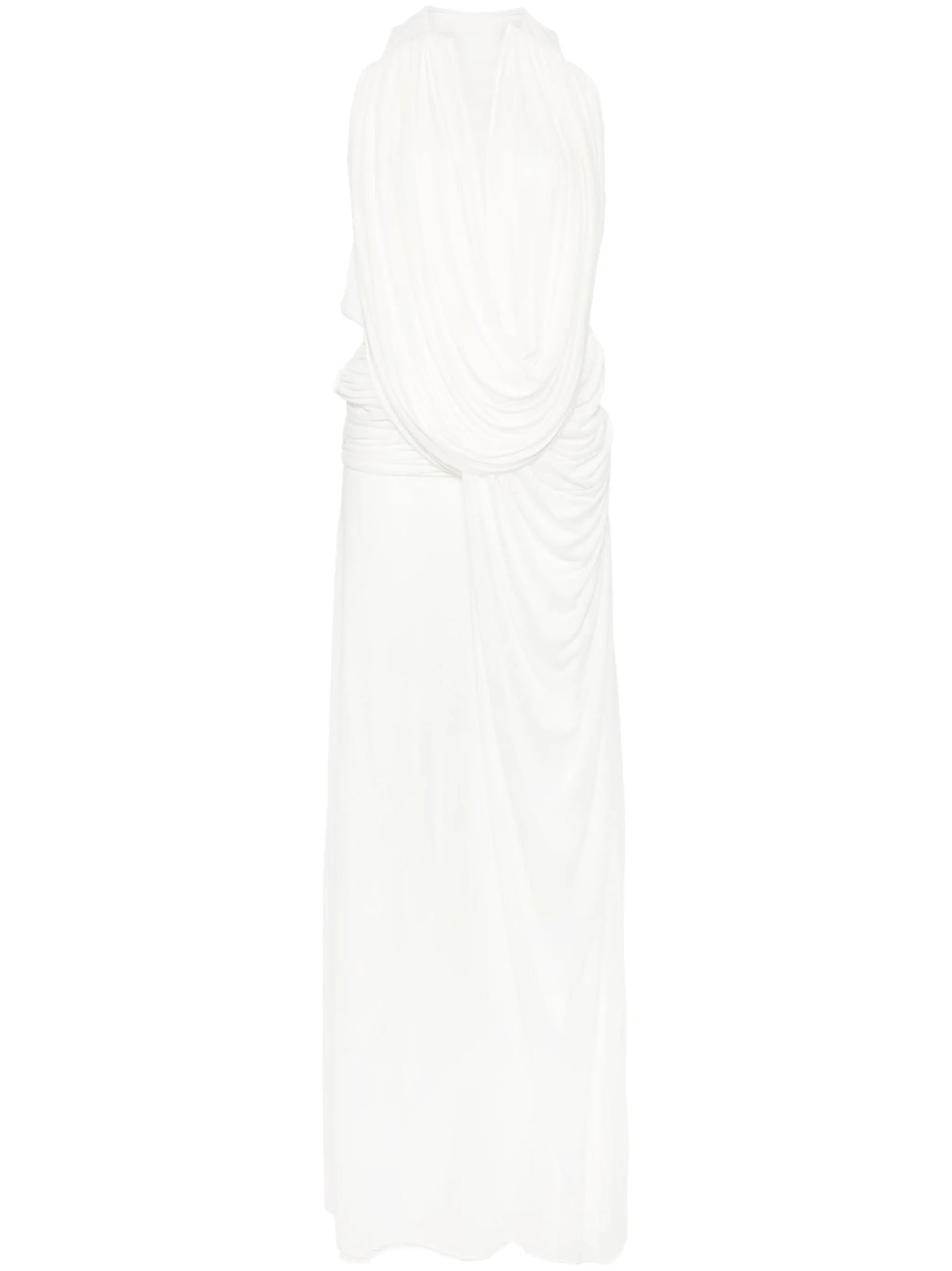 ripple draped maxi dress