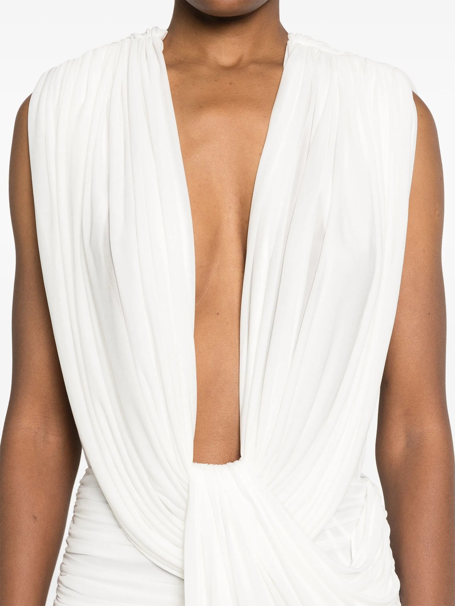ripple draped maxi dress
