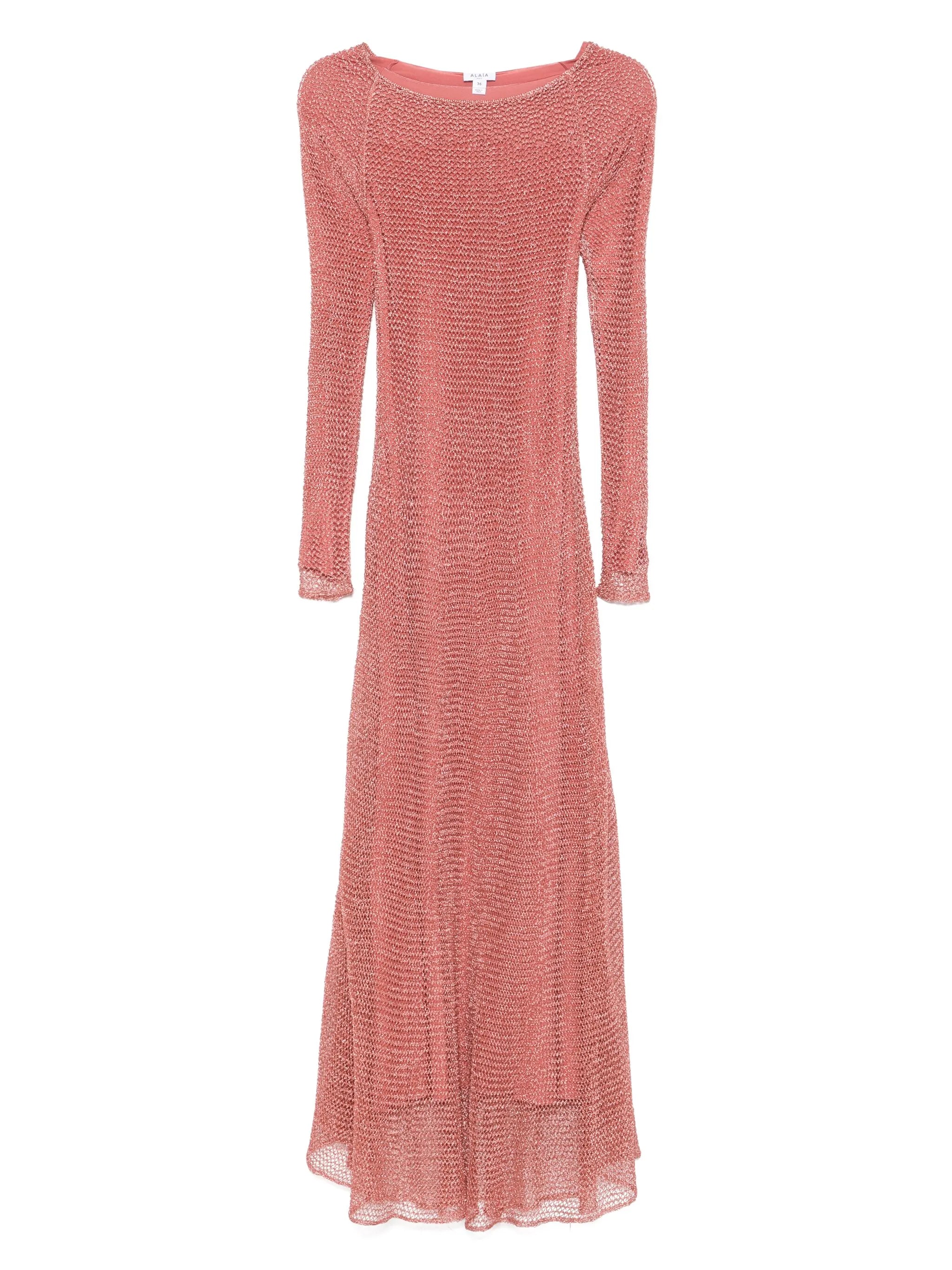 mesh-chain maxi dress