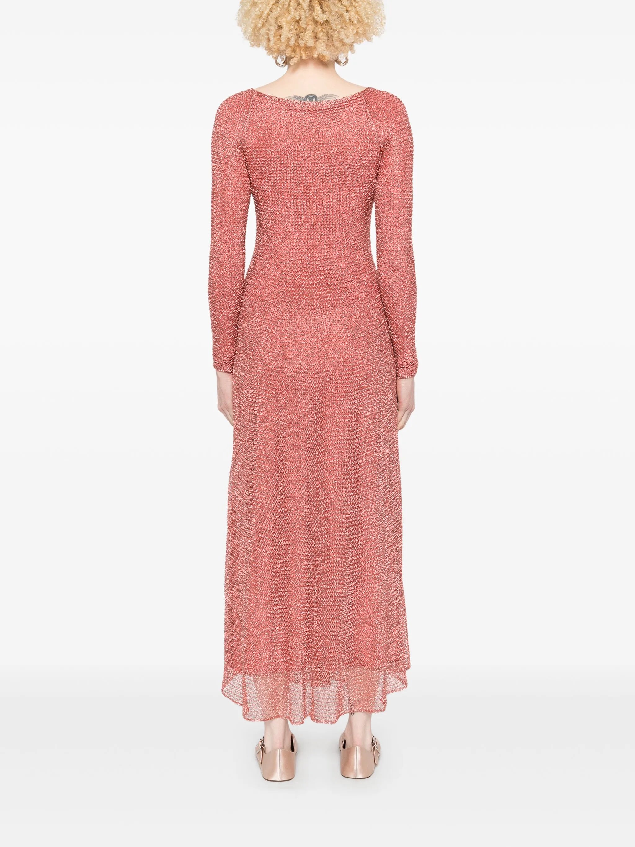 mesh-chain maxi dress