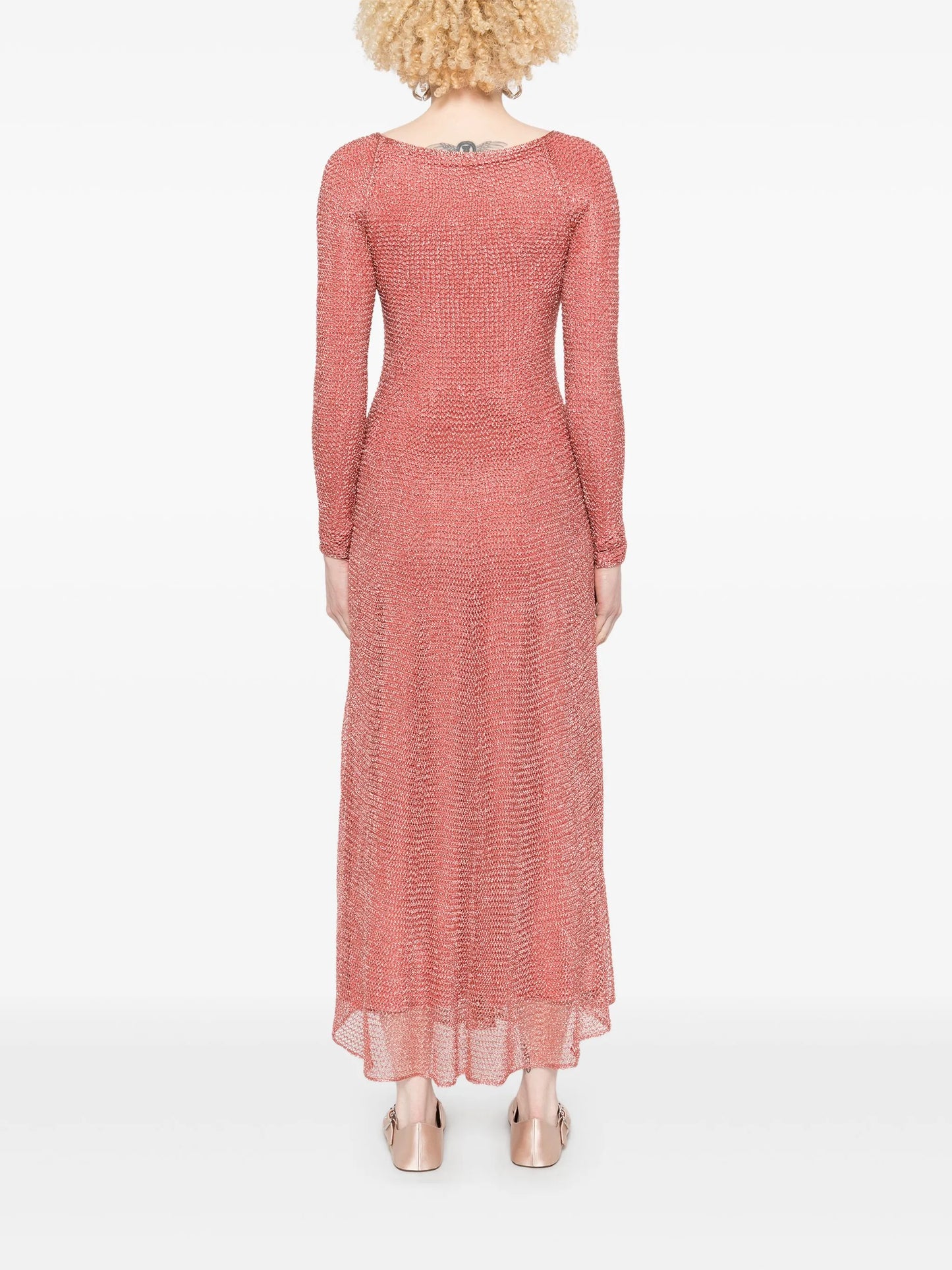 mesh-chain maxi dress