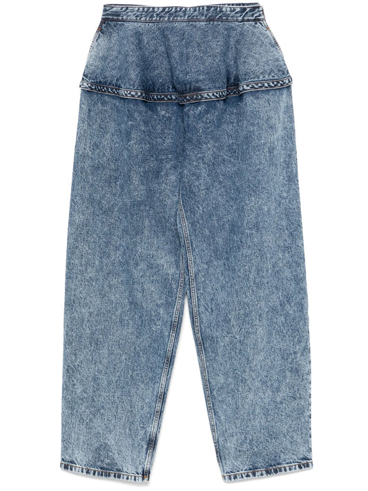 peplum-waist jeans
