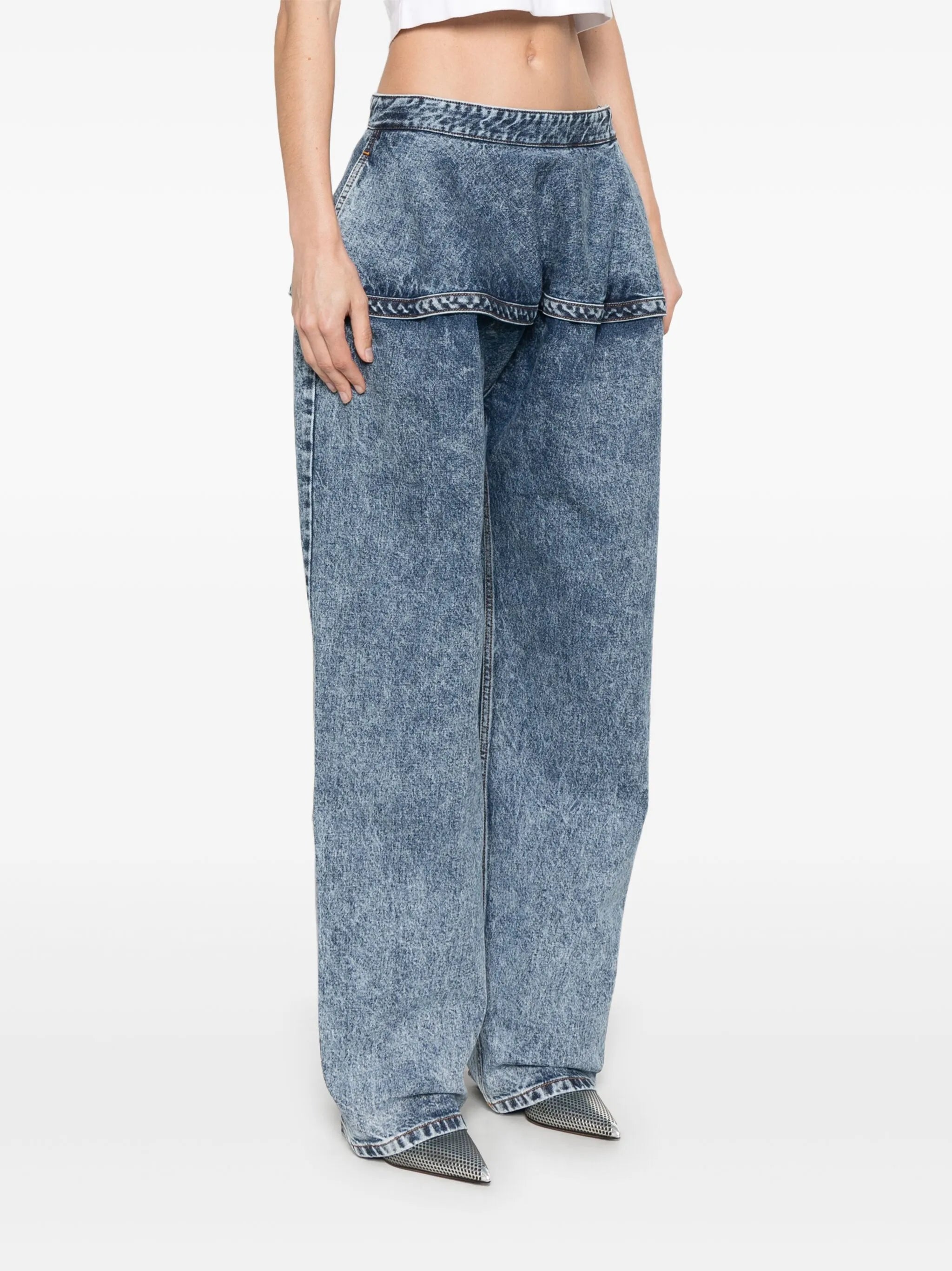 peplum-waist jeans