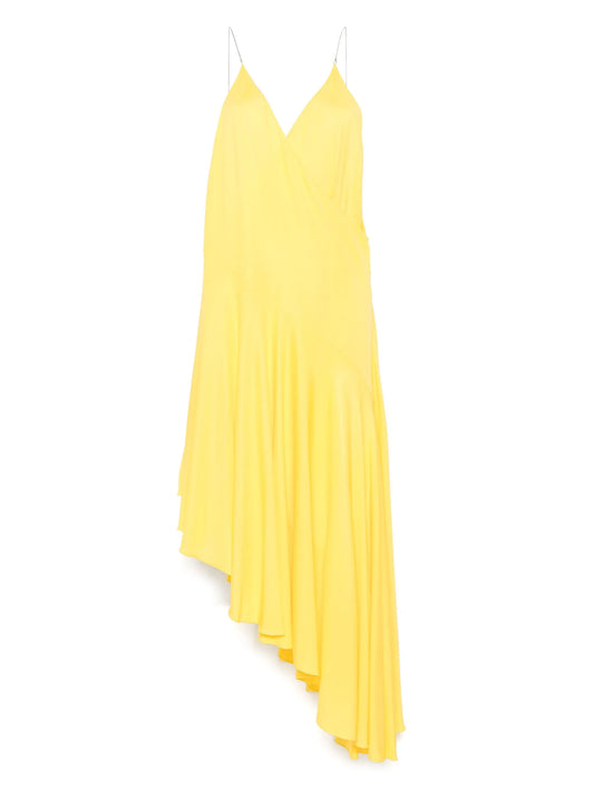 asymmetric jersey maxi dress