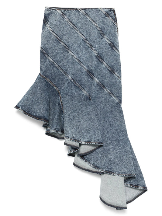 Spiral midi skirt