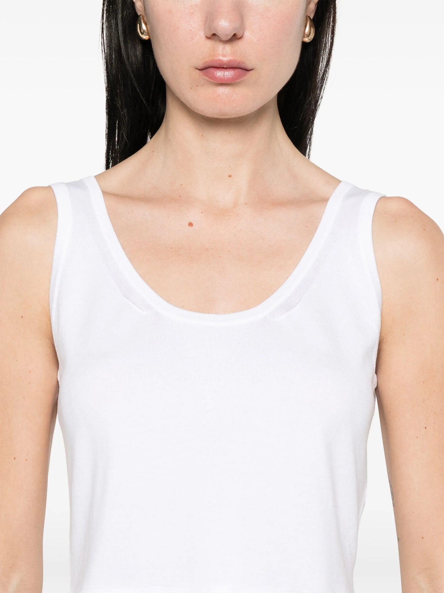 cropped cotton tank top