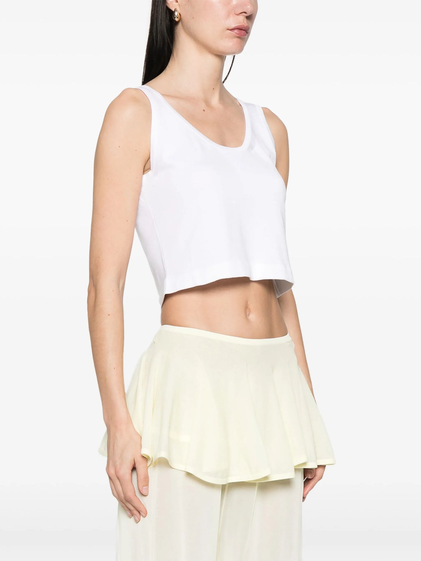 cropped cotton tank top