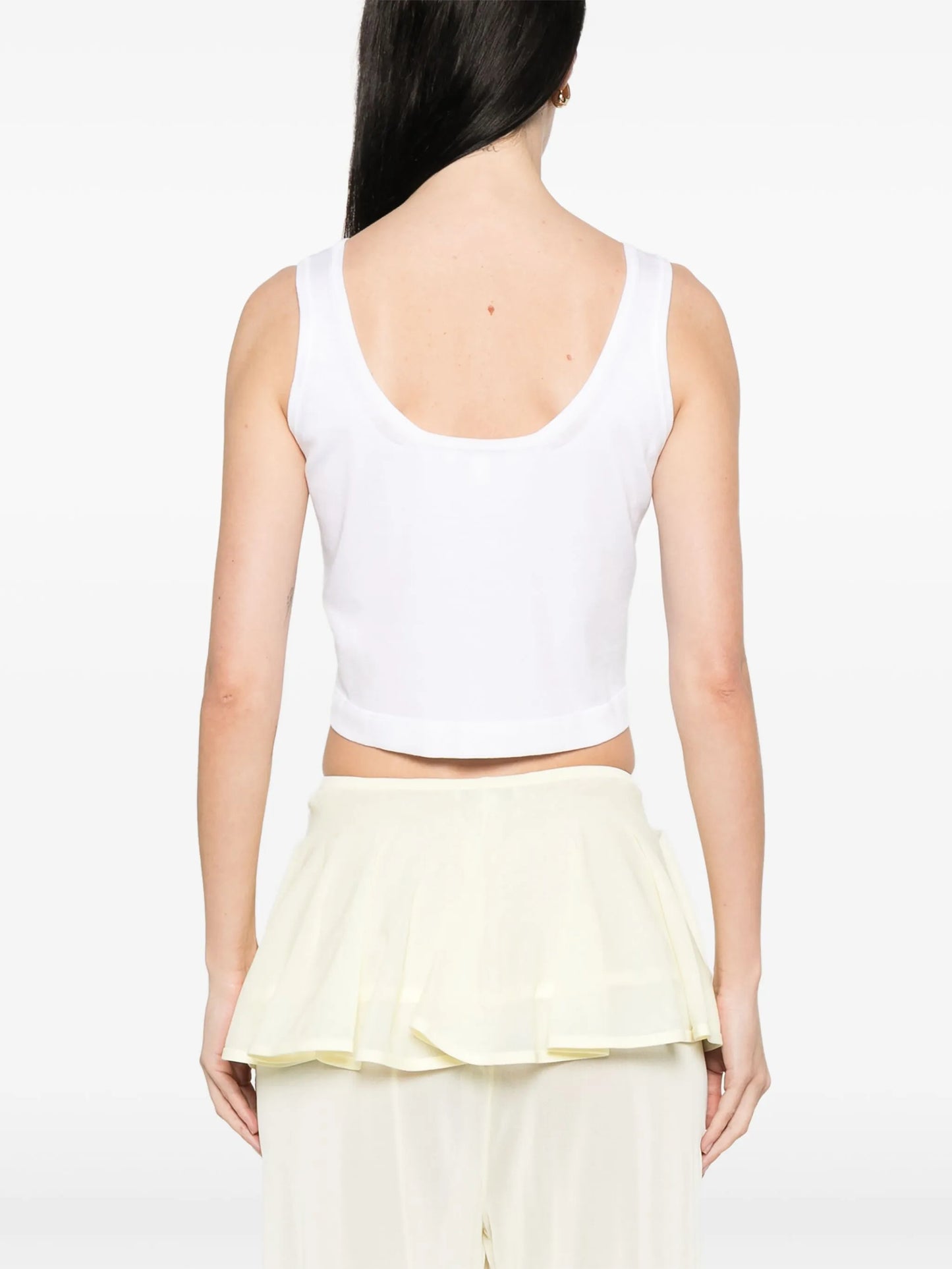 cropped cotton tank top