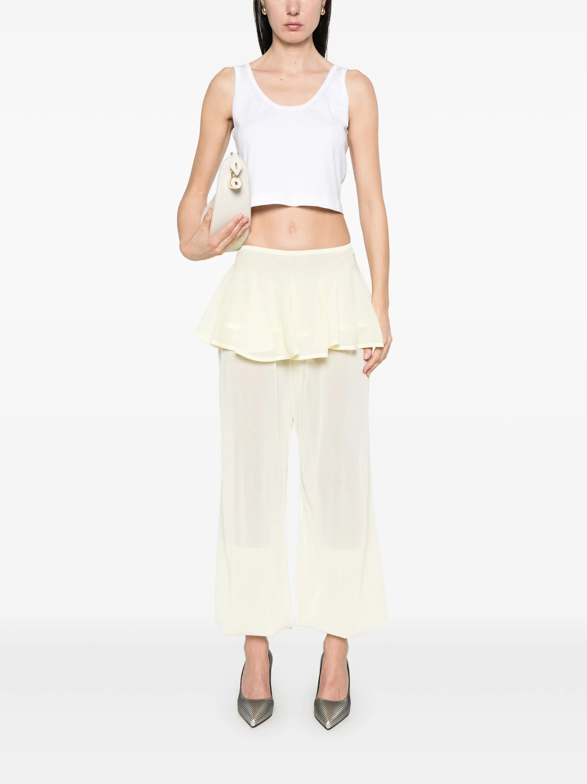 cropped cotton tank top