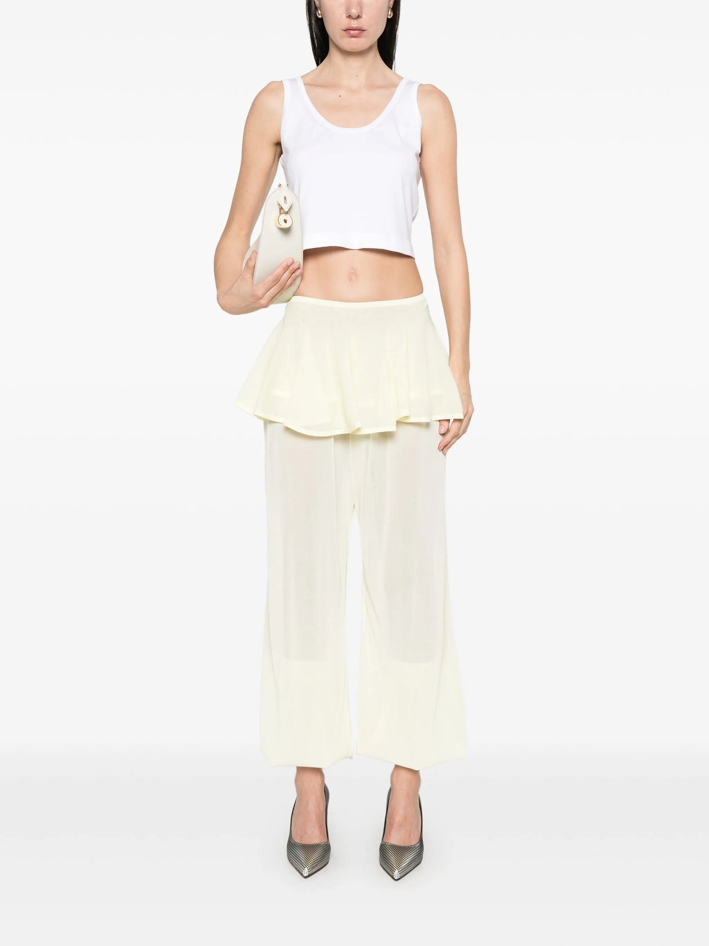 cropped cotton tank top