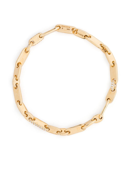 18K yellow gold Monolinka 4MM diamond bracelet