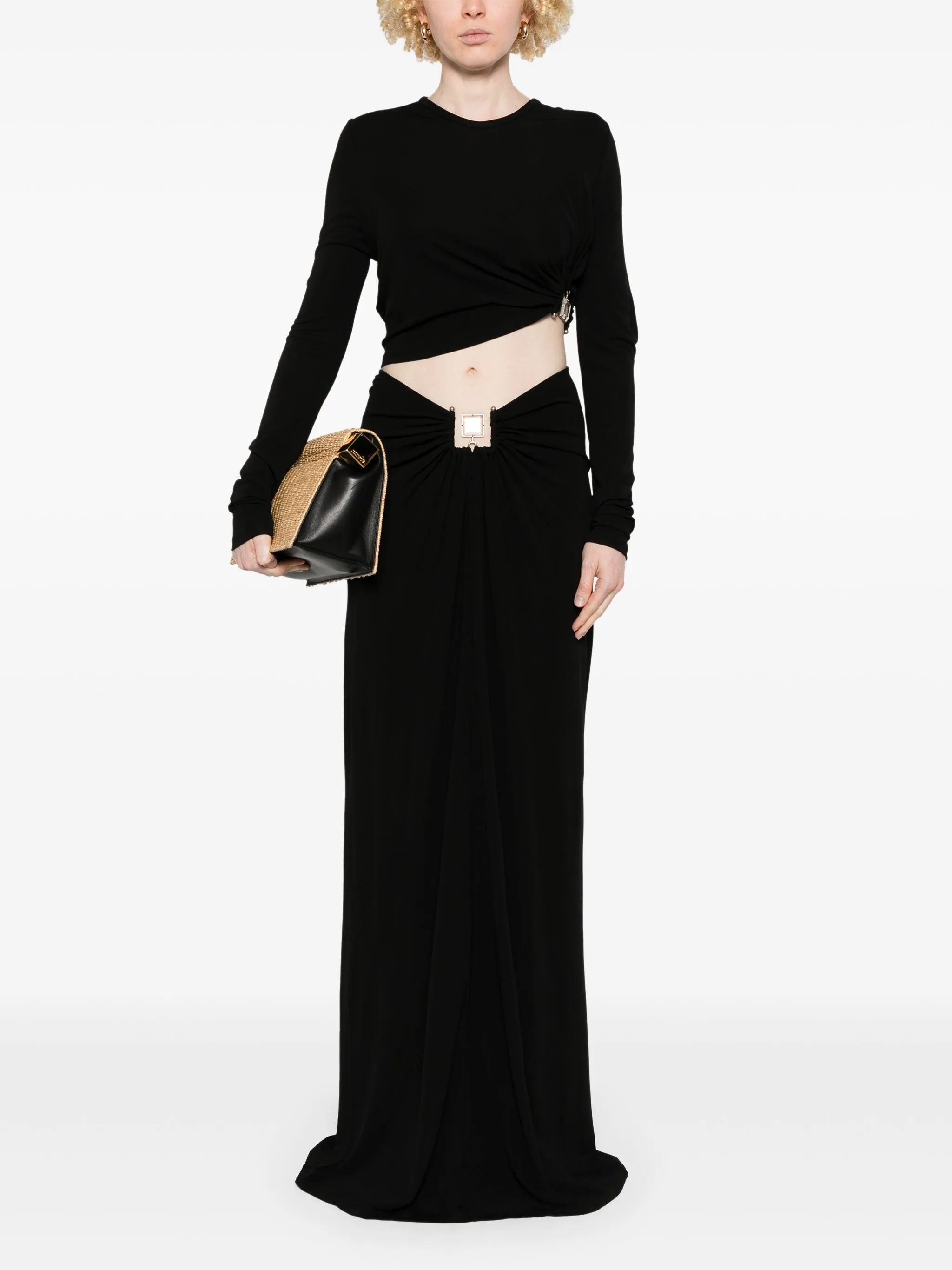 bezel-quartz long-sleeve top