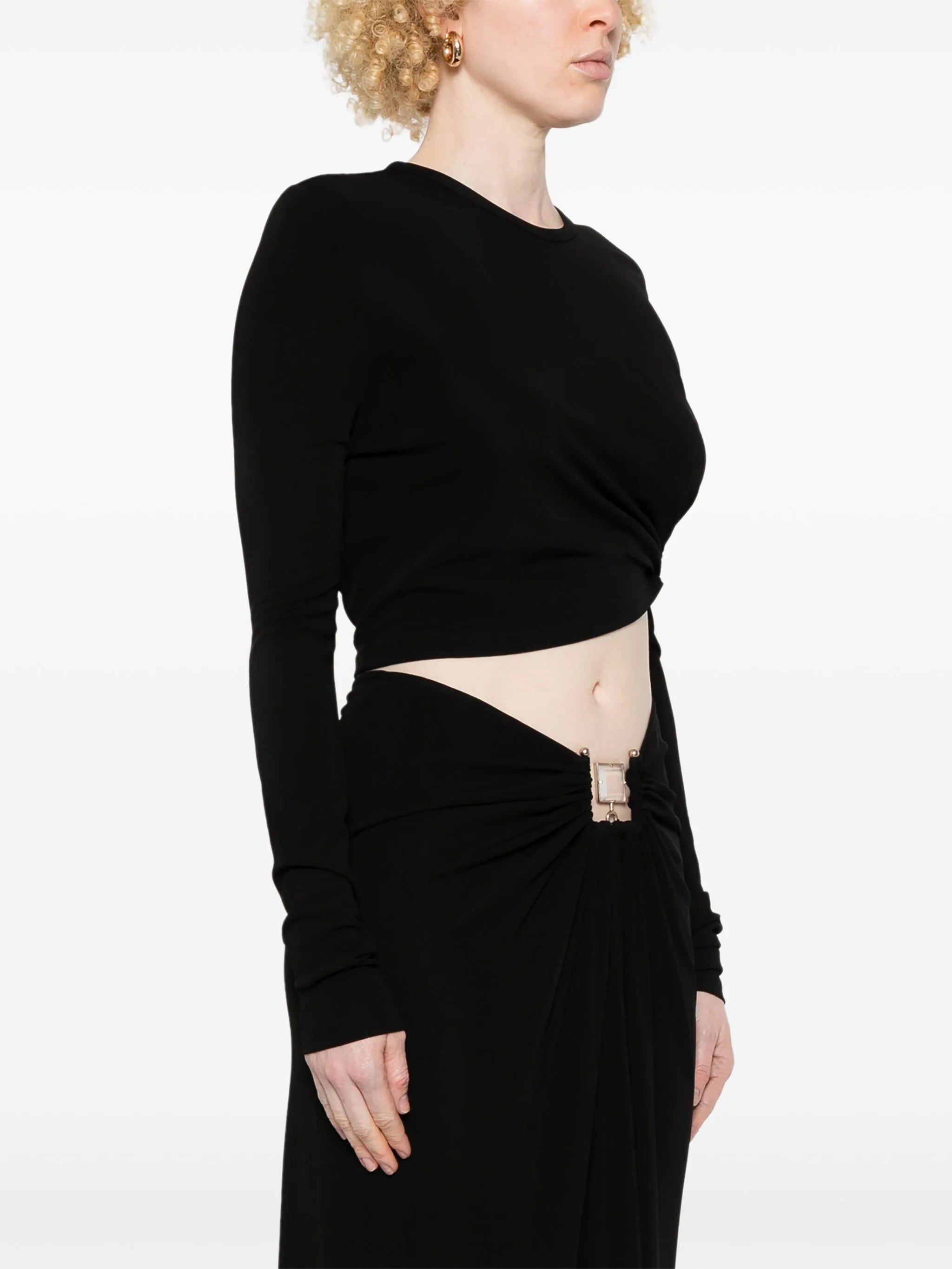 bezel-quartz long-sleeve top