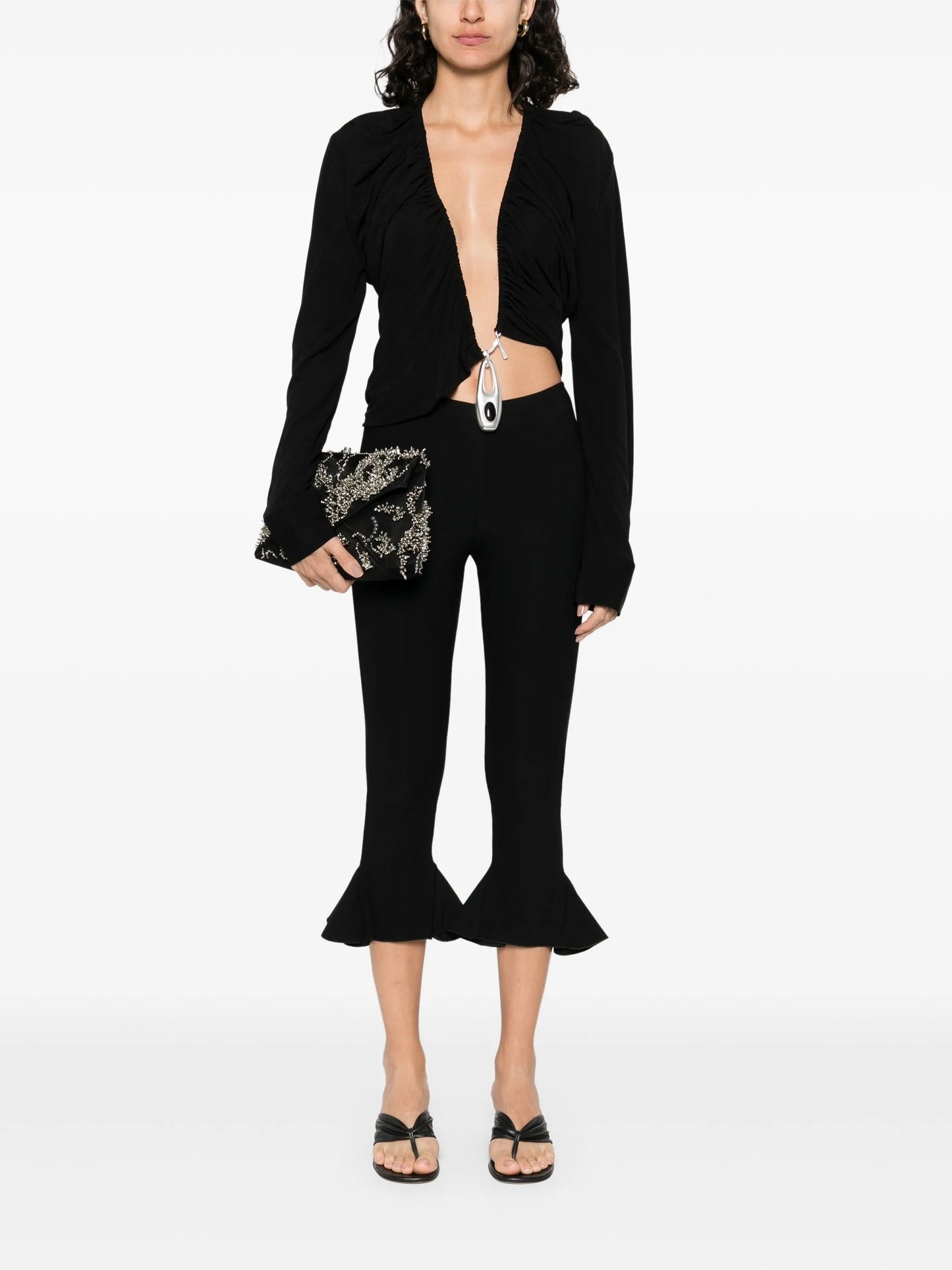 lavalliere jersey top
