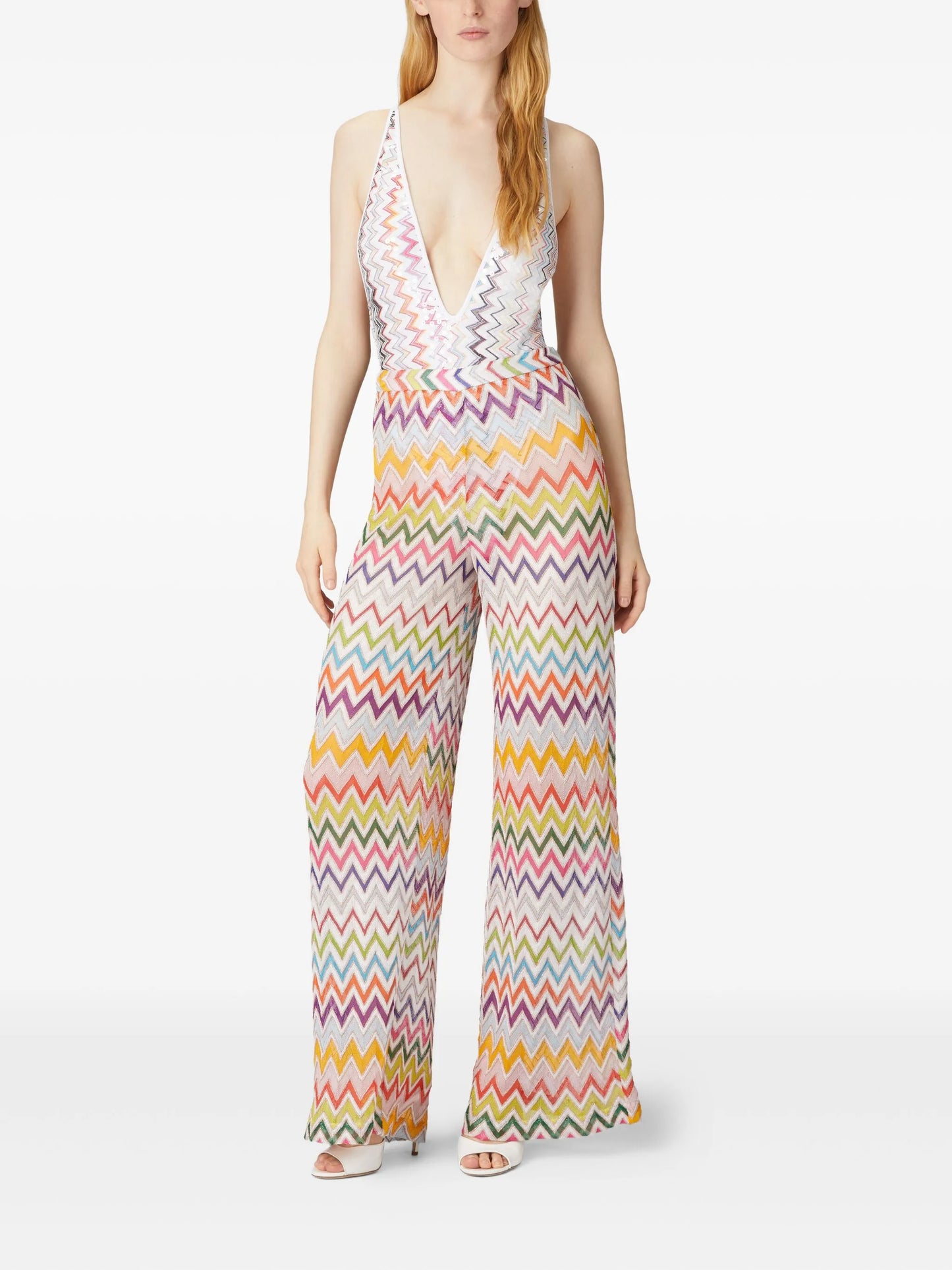 Zigzag-pattern trousers