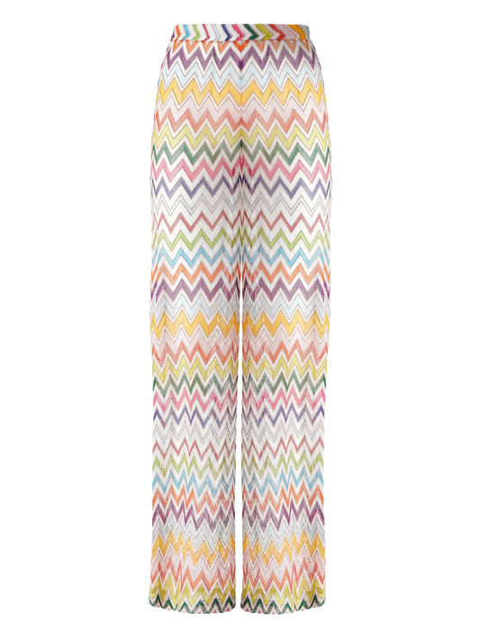 Zigzag-pattern trousers