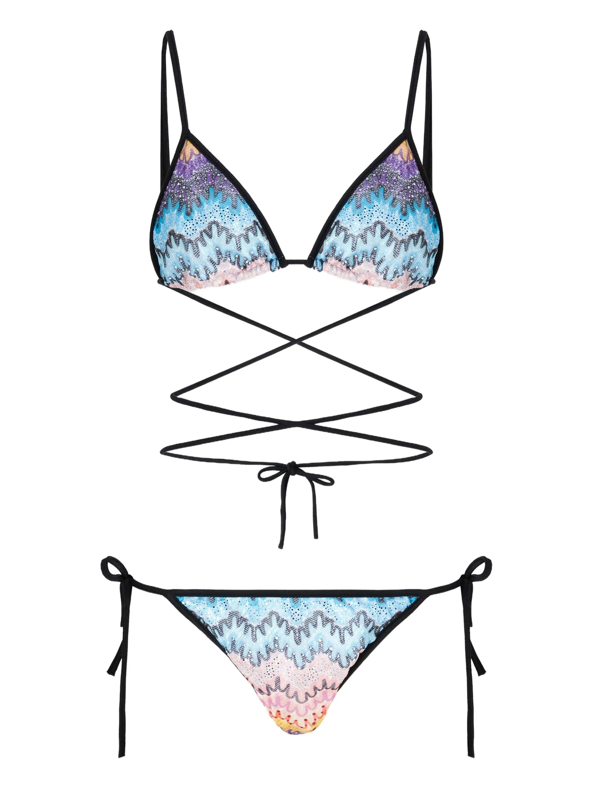 zigzag-pattern bikini