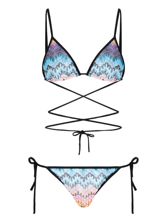 zigzag-pattern bikini